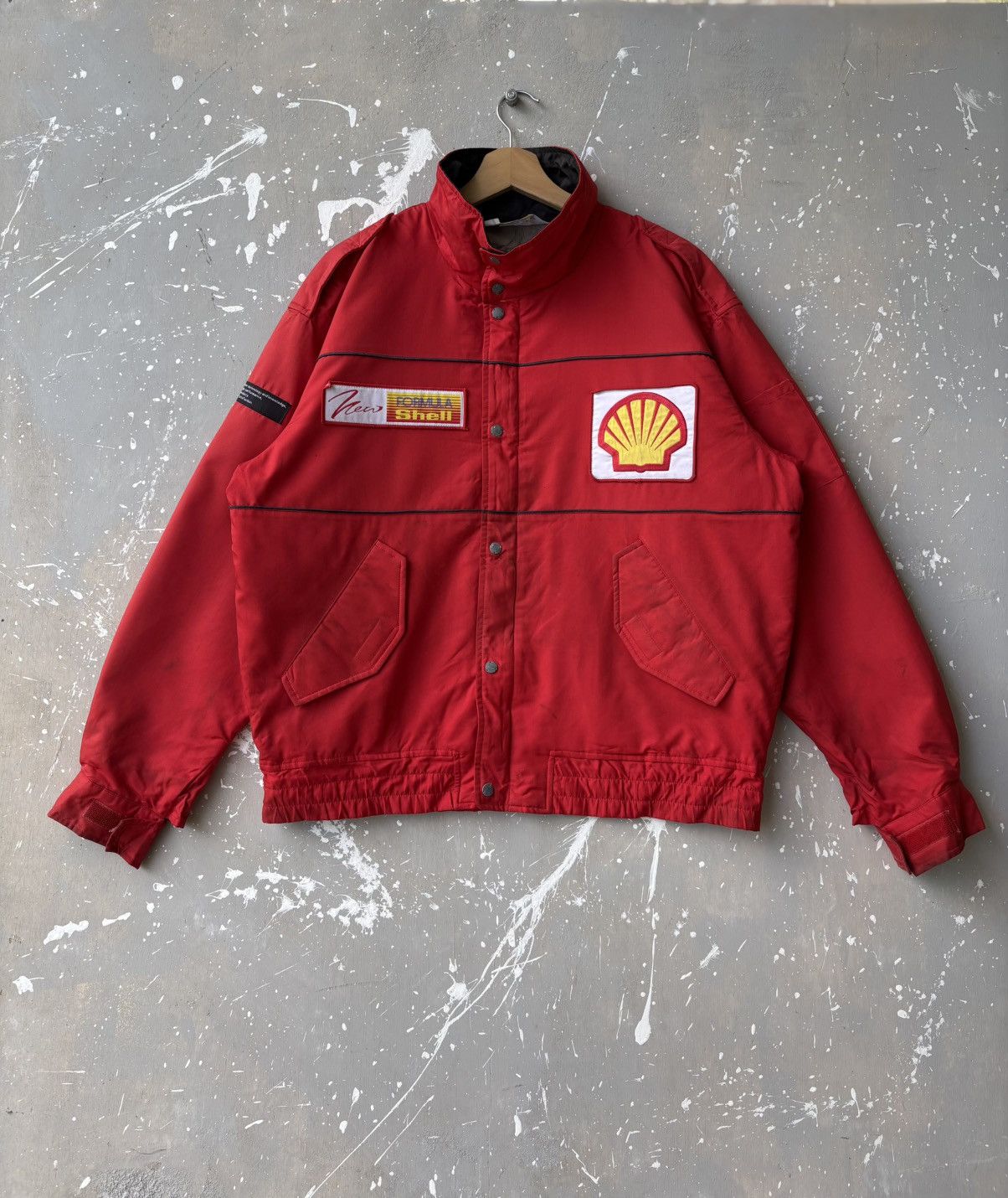 Ferrari Vintage Shell Formula Work F1 Red Jacket 🧥 Size US XL / EU 56 / 4 - 3 Thumbnail