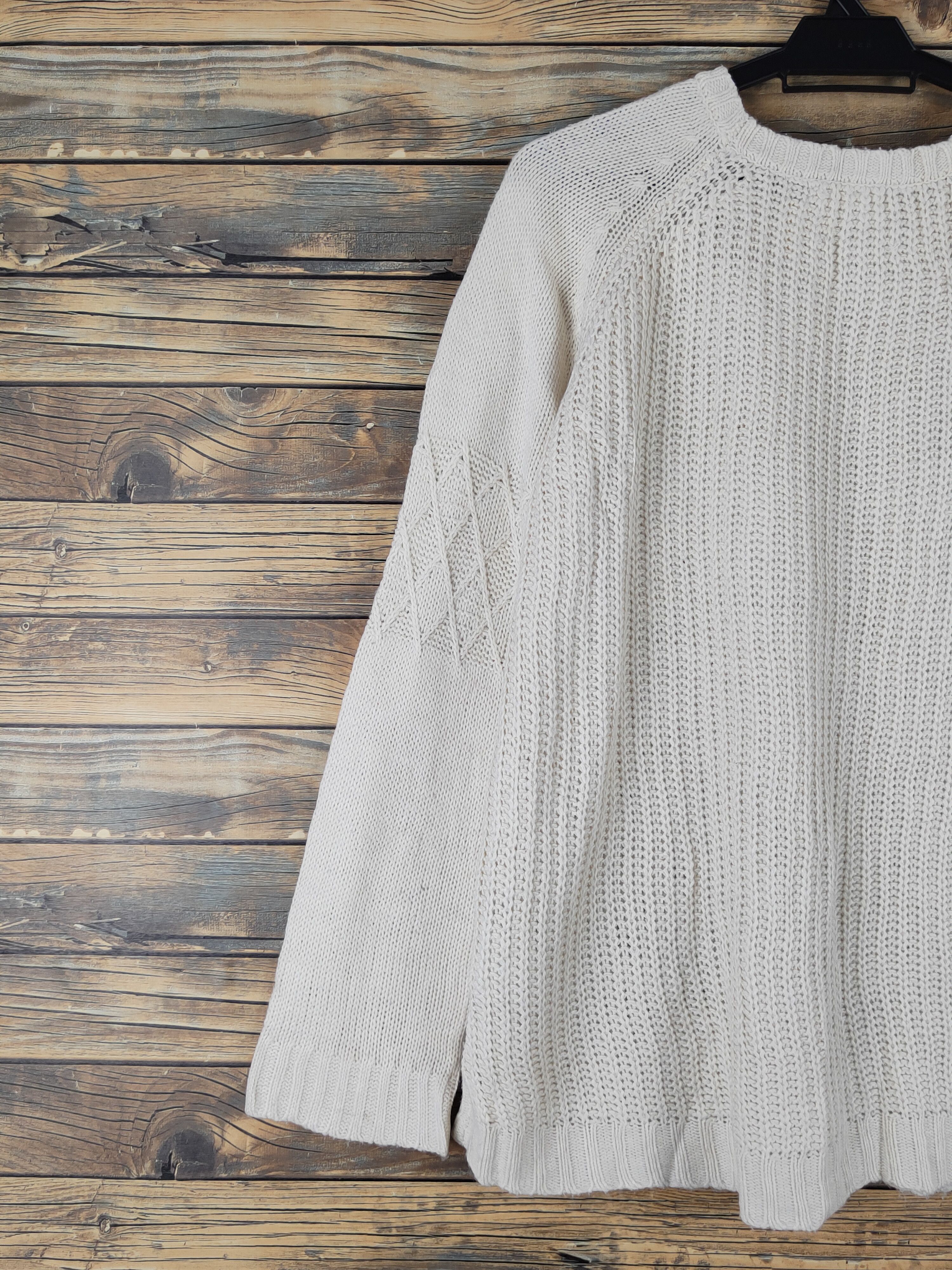 Aran Isles Knitwear × Japanese Brand × Vintage Soulberry Ivory Knitwear Sweatshirts #W1451 Size L / US 10 / IT 46 - 8 Thumbnail