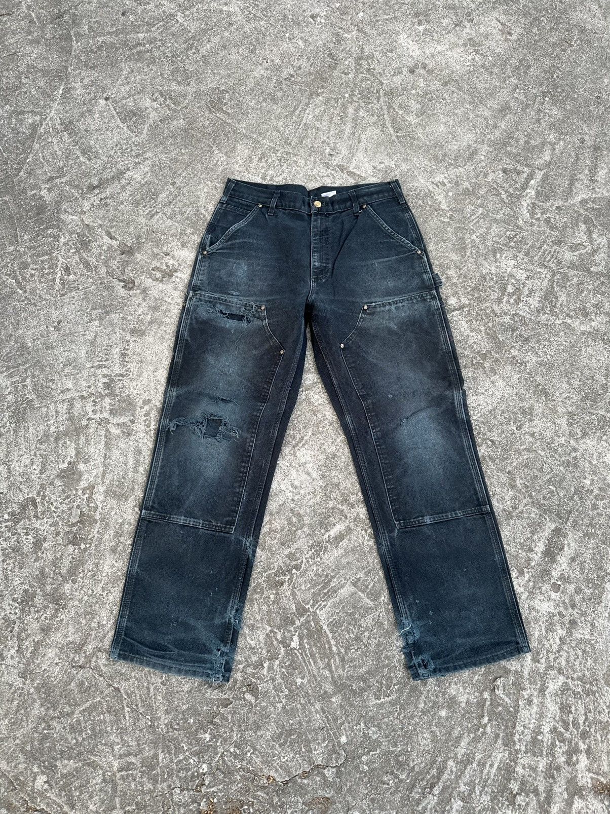 Carhartt (32x30) Grail Crazy Vintage Distressed Carhartt Double Knee Size US 32 / EU 48 - 1 Thumbnail