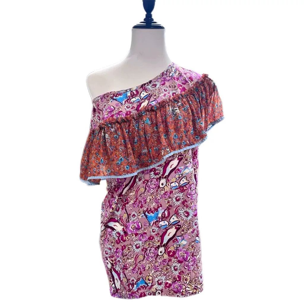 Tsumori Chisato Tsumori Chisato Asymmetric Shoulder Floral Top Size M / US 6-8 / IT 42-44 - 1 Thumbnail