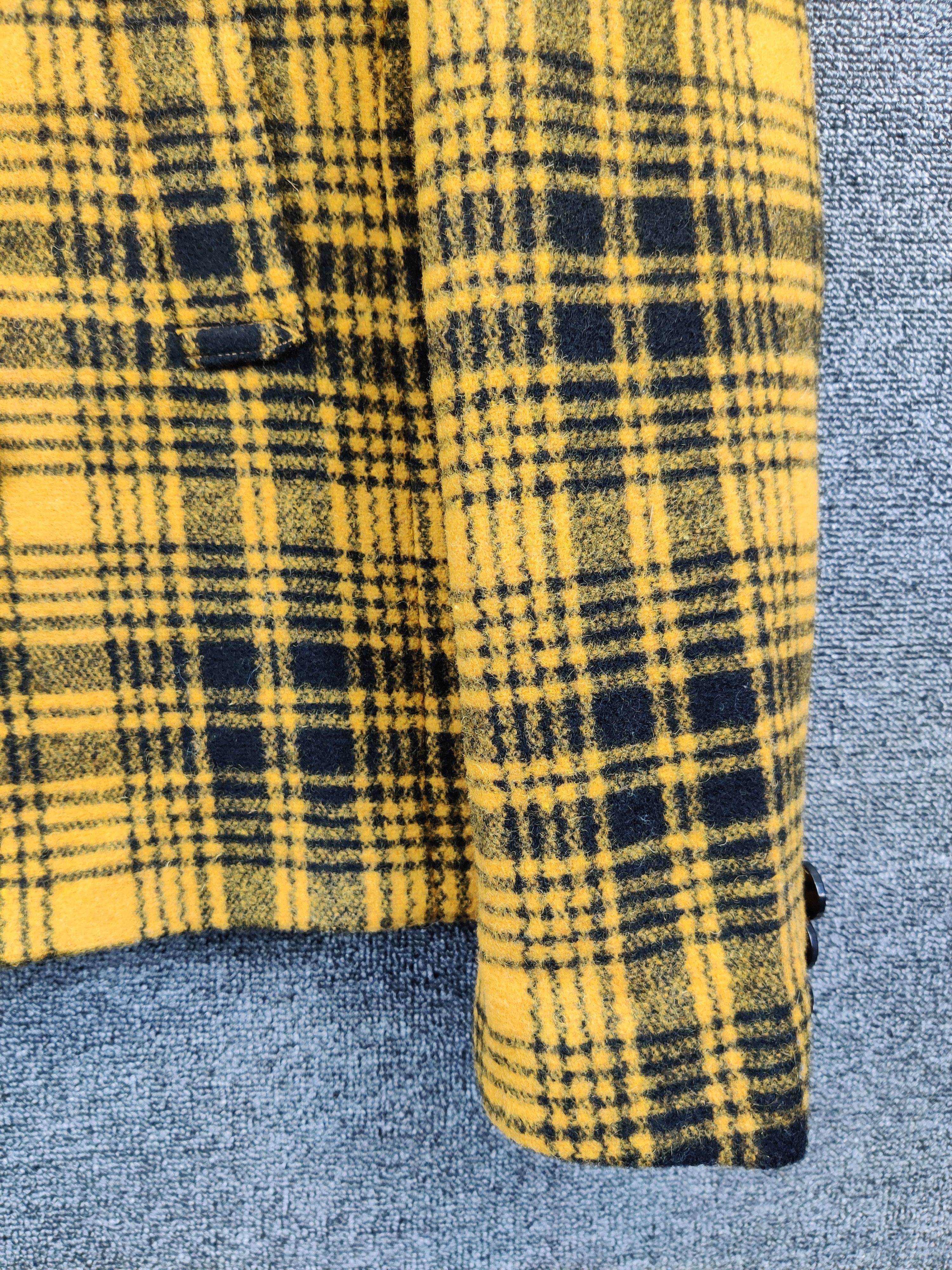 291295=Homme 291295 = Homme Double Breasted Wool Checkered Coat Size US M / EU 48-50 / 2 - 3 Thumbnail