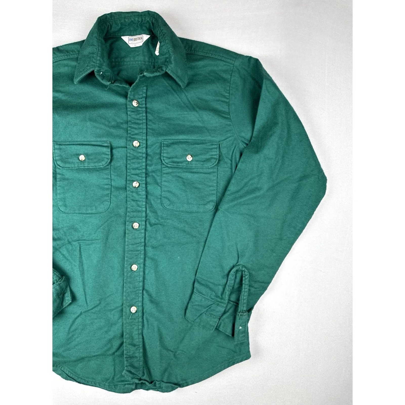Vintage VINTAGE Five Brother Shirt Green M 80s USA Union Workwear Size US M / EU 48-50 / 2 - 3 Thumbnail