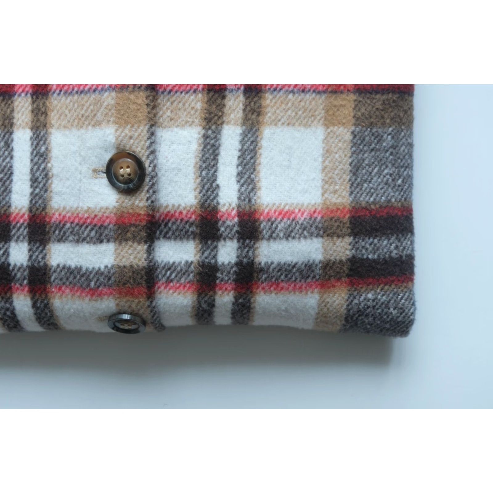 Vintage VINTAGE Unbranded Shirt Men L Brown Plaid 100% Polyester Flannel Button-Down Casual 90s Theme Fall Spring Summer Winter Mens Size US L / EU 52-54 / 3 - 4 Thumbnail