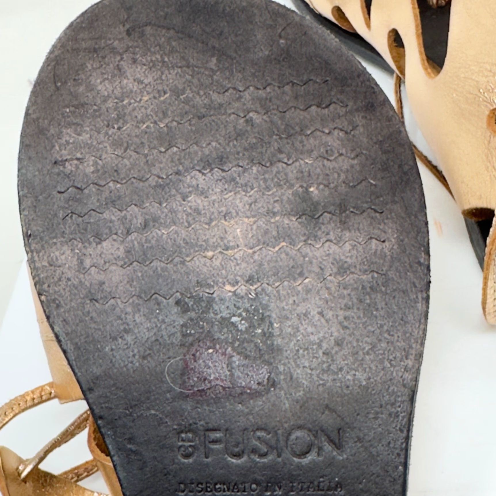 Vintage CB Fusion Sandals Womens 39 8 Rose Gold Copper Strappy Gladiator Leather Boho Clean Casual Travel Wide (C, D, W) Adjustable Vintage? Size US 8 / IT 38 - 8 Thumbnail
