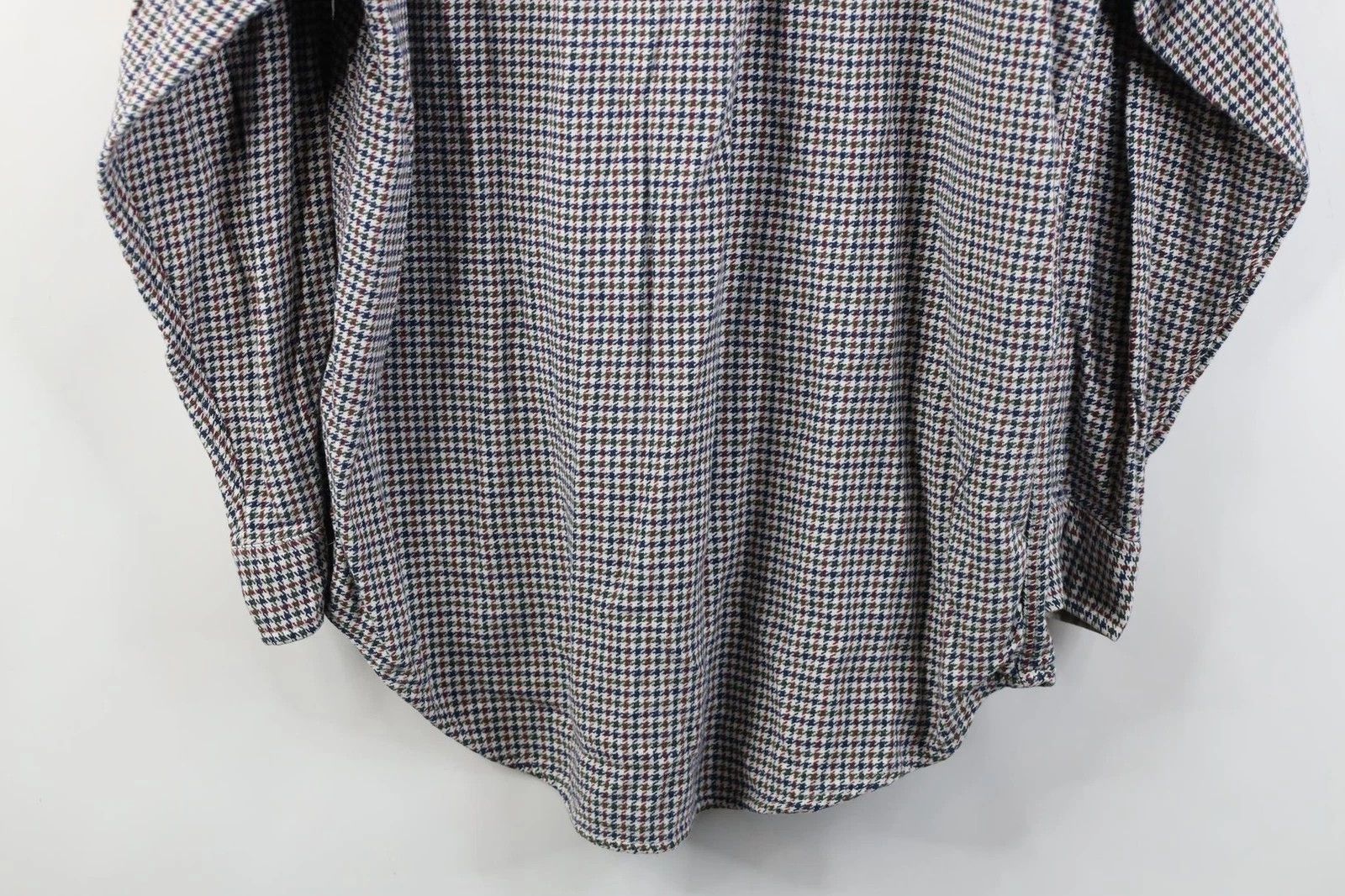 Vintage Vintage 90s Streetwear Houndstooth Flannel Button Down Shirt Size US M / EU 48-50 / 2 - 17 Thumbnail