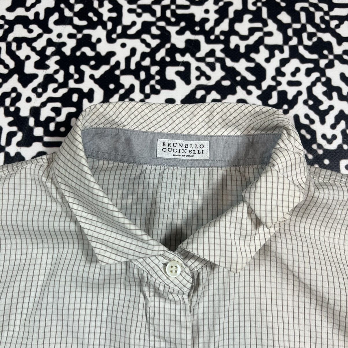 Brunello Cucinelli Vintage Y2K Brunello Cucinelli Luxury Retro Checked Shirt Size XL / US 12-14 / IT 48-50 - 11 Thumbnail