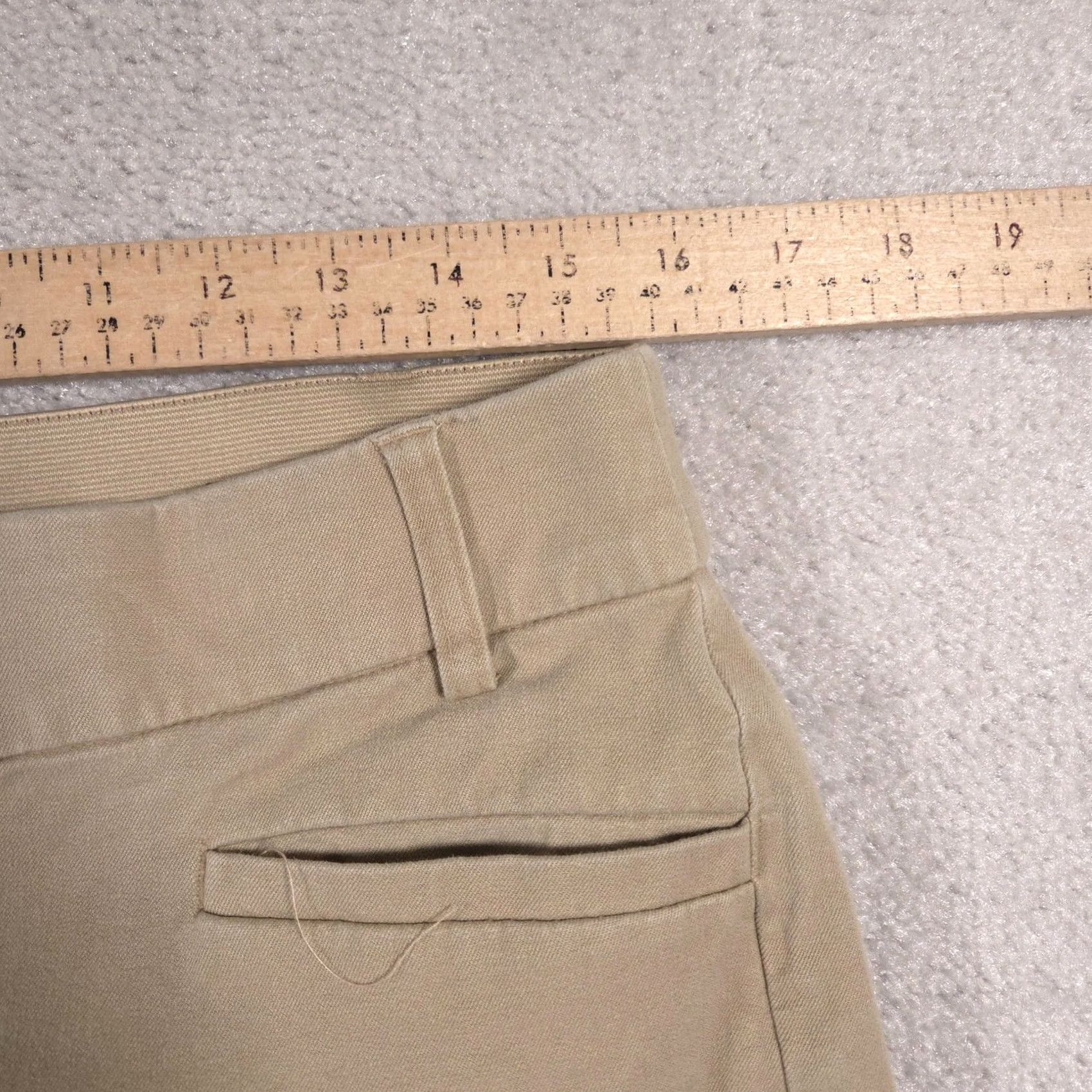 Vintage Lane Bryant Pants Womens 14 Khaki Beige Cropped Stretch Workwear Casual Theena Size 36" / US 14 / IT 50 - 7 Thumbnail