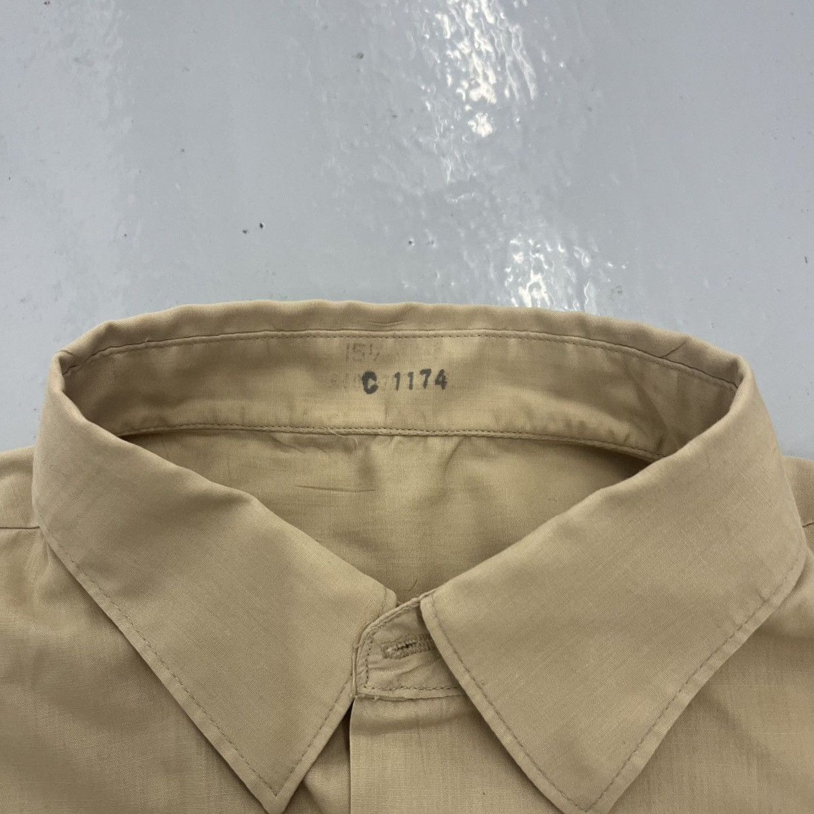 Other Vintage 60s Tan Boxy Polyester Work Shirt Size US M / EU 48-50 / 2 - 4 Thumbnail