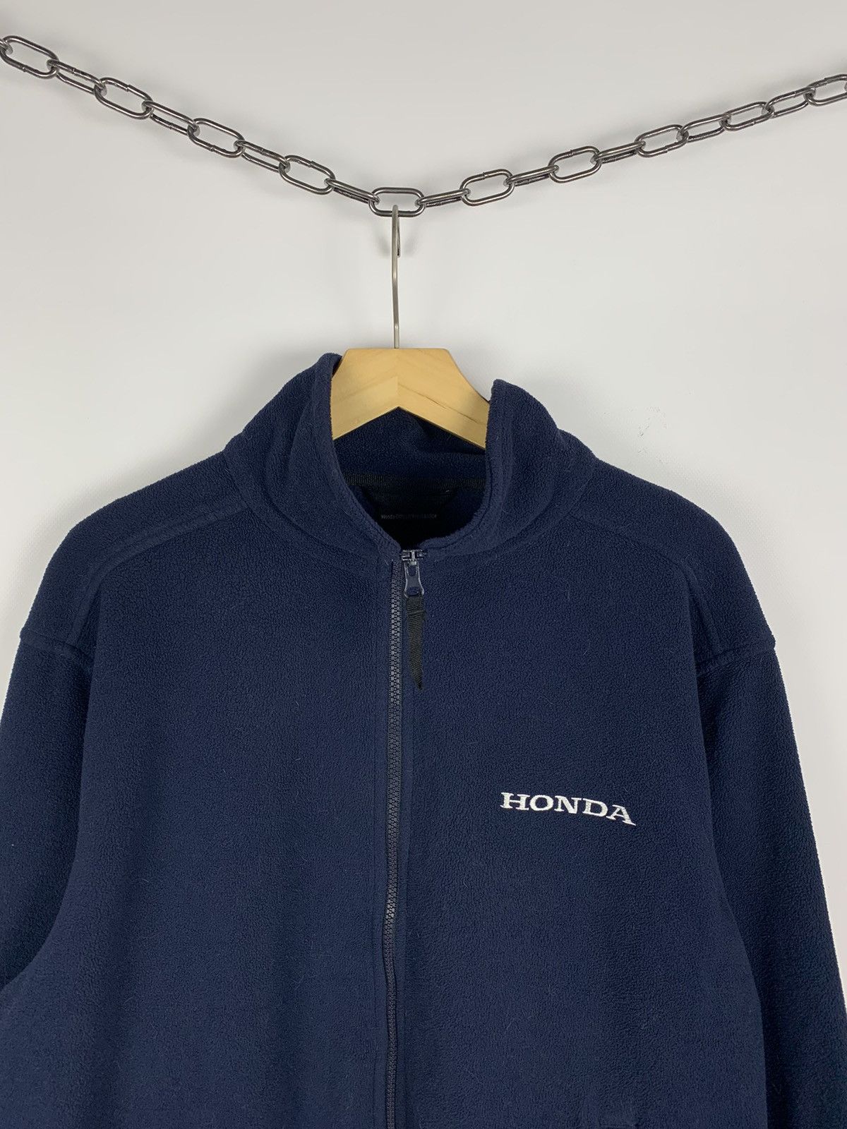 Honda Vintage Y2K Honda Fleece Zip Up Racing Sweatshirt Japanese Size US L / EU 52-54 / 3 - 6 Thumbnail
