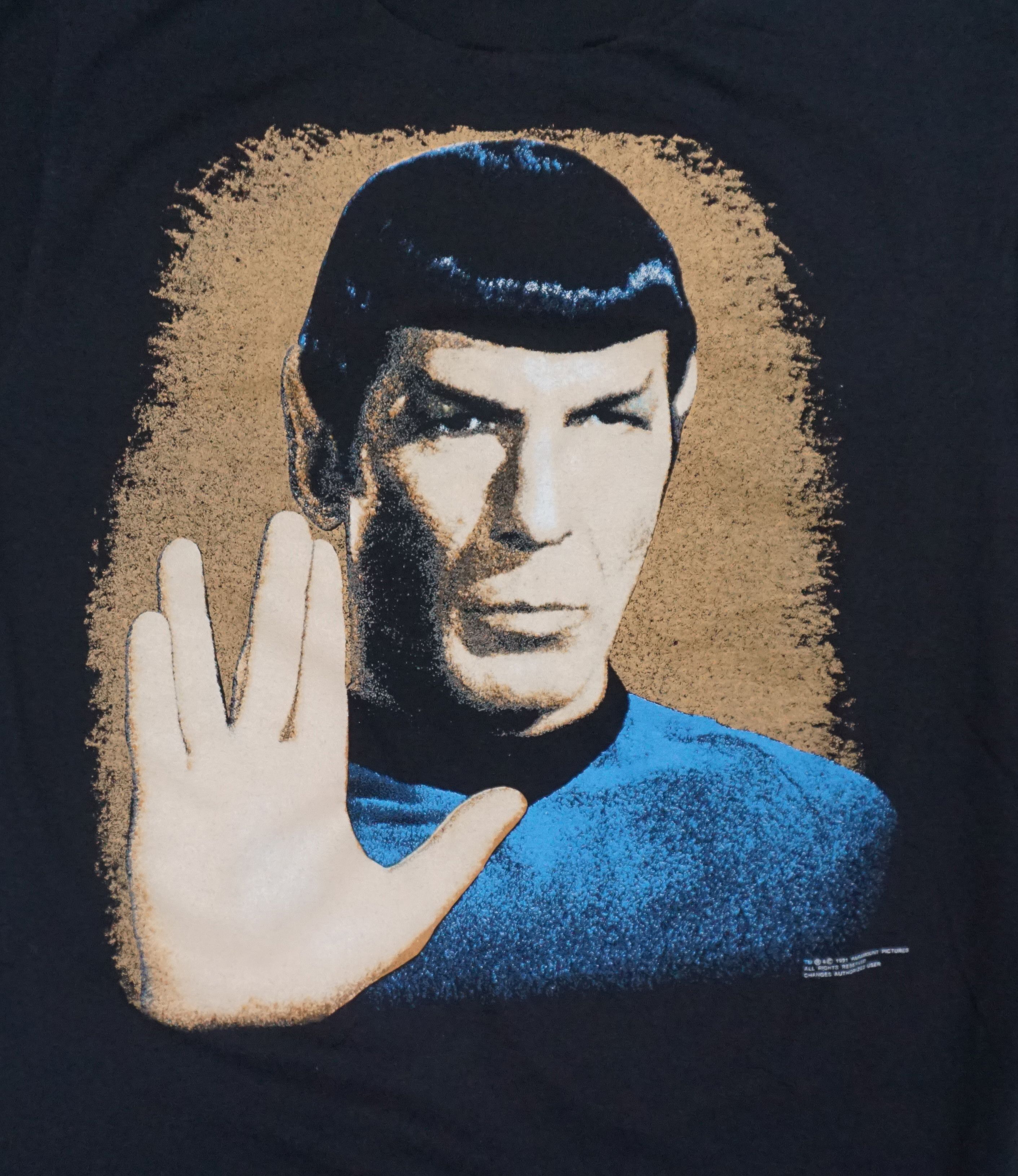 Mostly Heard Rarely Seen × Vintage 90's Star Trek Spock "Live Long and Prosper" T-shirt Size US L / EU 52-54 / 3 - 2 Thumbnail