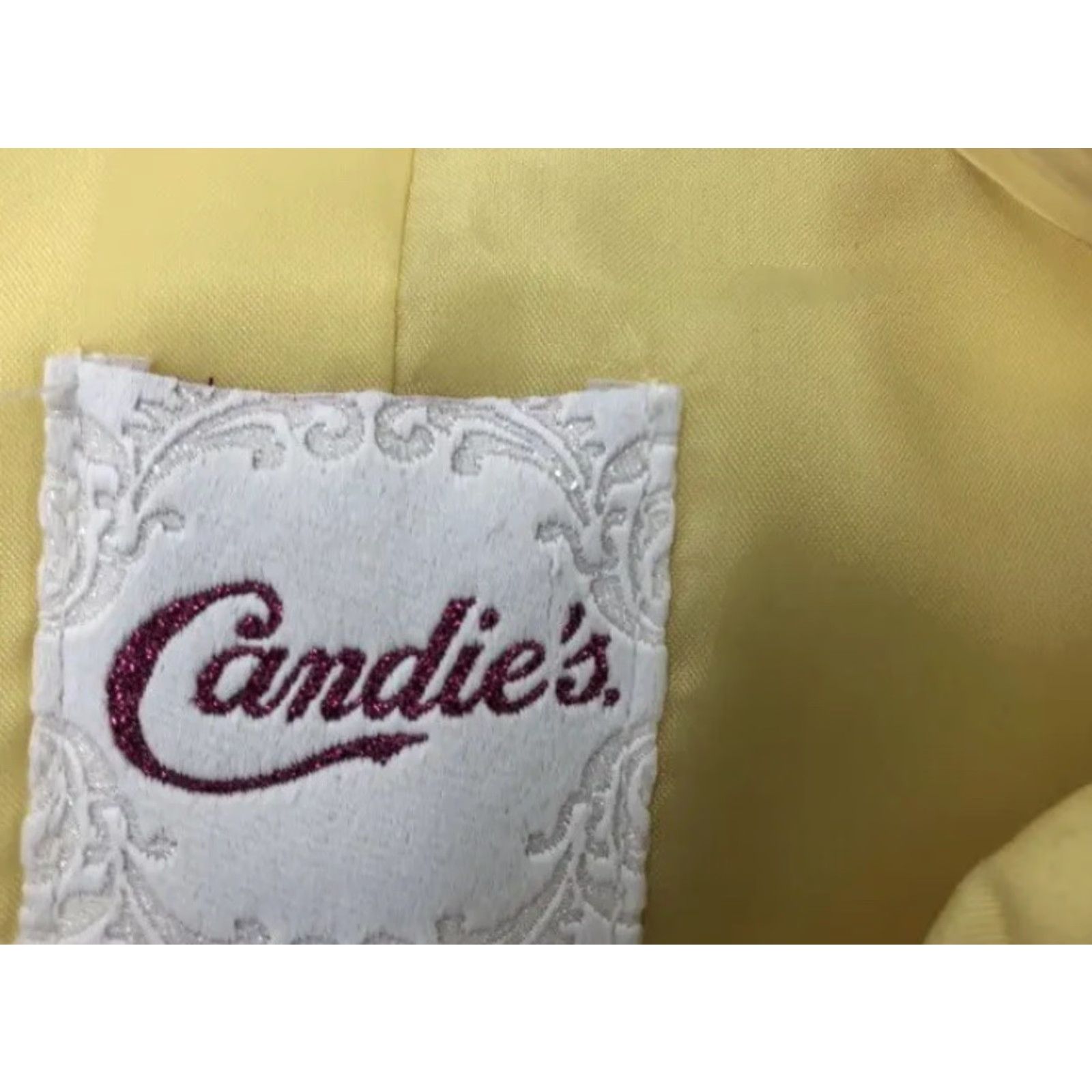 Vintage Candie's Major Flirt Banana Belted Shirt Dress Casual Women M Yellow Knee Length Belted Dress Size M / US 6-8 / IT 42-44 - 4 Thumbnail