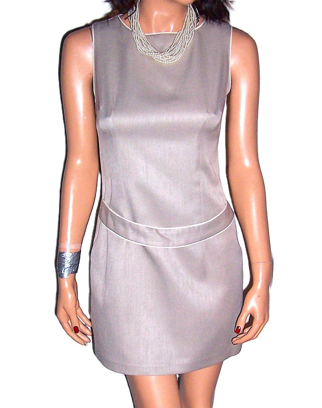 Vintage Vintage Jay Jacobs Beige Sheath Dress S Size S / US 4 / IT 40 - 1 Thumbnail