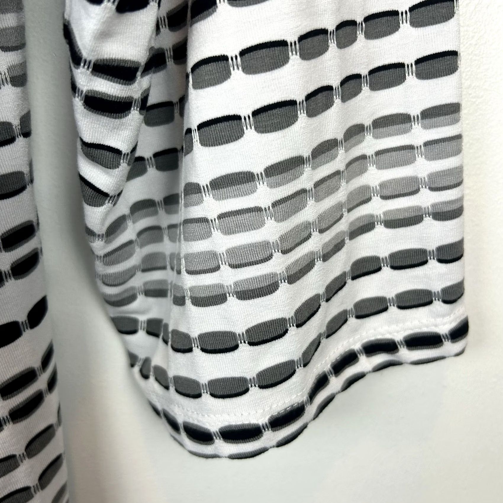 Vintage Alfred Dunner Top Women Plus Stretch Tunic Blouse Black White Size XXL / US 16-18 / IT 52-54 - 6 Thumbnail