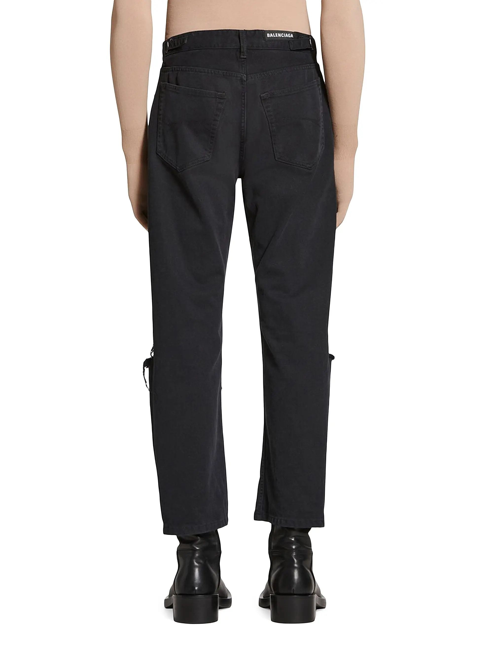 Balenciaga o1w1db10825 Loose Fit Buckle Pants in Black Size US 32 / EU 48 - 5 Thumbnail
