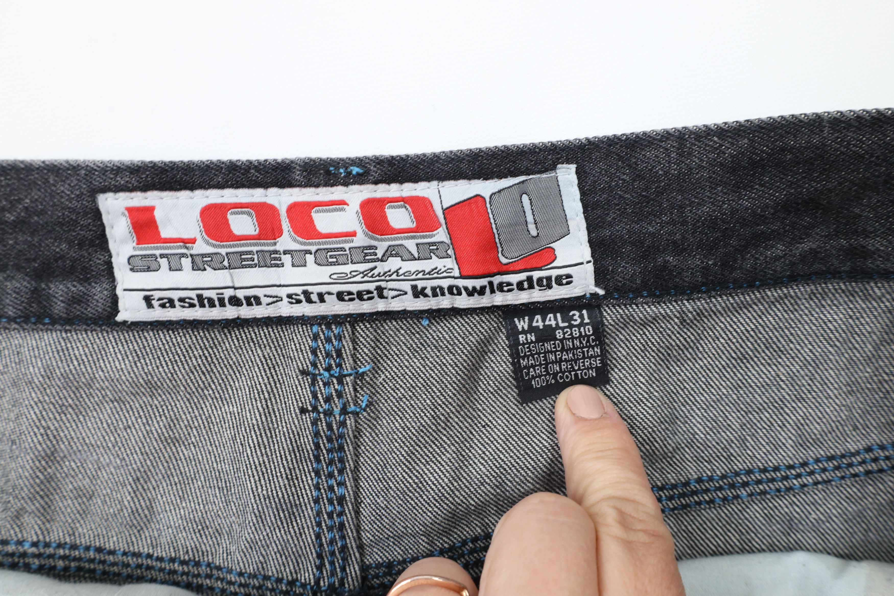 Vintage Vintage 90s Streetwear Baggy Fit Wide Leg Denim Jeans Black Size US 44 / EU 60 - 6 Thumbnail