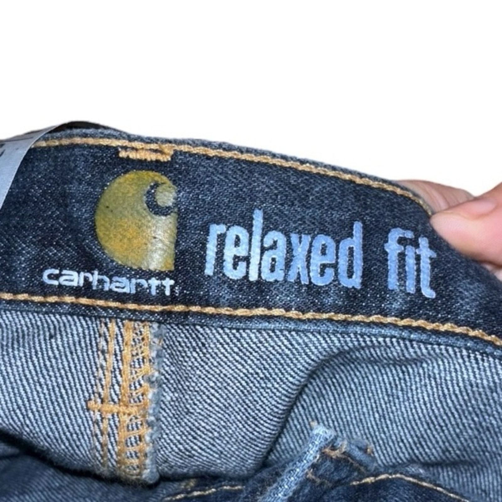 Carhartt Carhartt Men's Dark Blue Relaxed Fit Carpenter Jeans Size US 40 / EU 56 - 3 Thumbnail