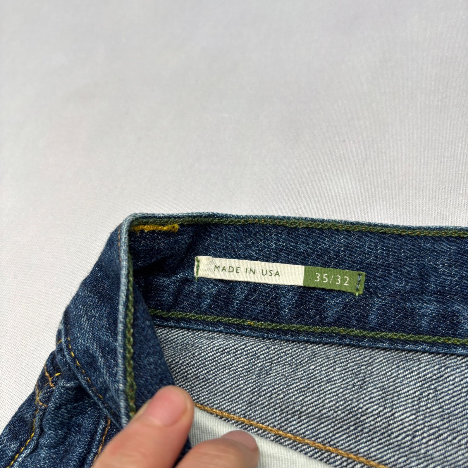 Sid Mashburn $325 Sid Mashburn Japanese Selvedge Deep Indigo Jeans 33x32 Size US 35 - 6 Thumbnail