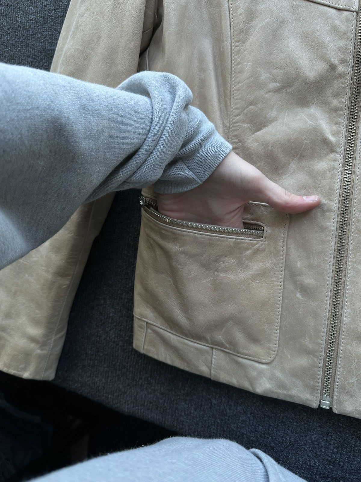 Leather 🚨 LEATHER WOMEN OPIUM LUXURY JACKET ZIP AVANT GARDE POCKET Size XS / US 0-2 / IT 36-38 - 8 Thumbnail
