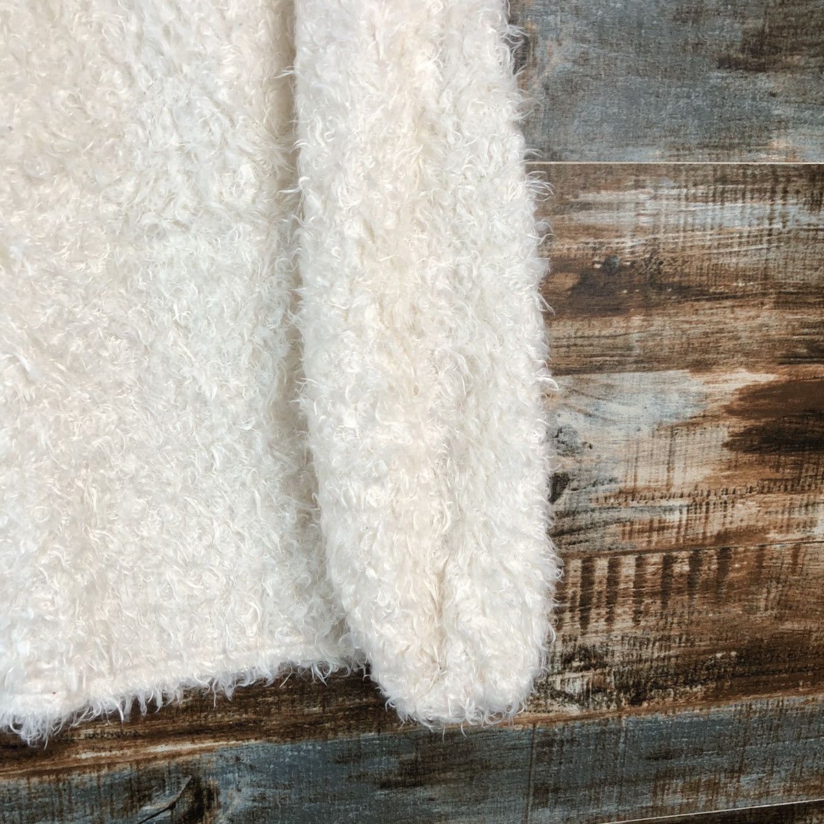 Homespun Knitwear × Japanese Brand DLL One Way White Mohair shaggy fur vintage Knitwear #C055 Size S / US 4 / IT 40 - 16 Thumbnail