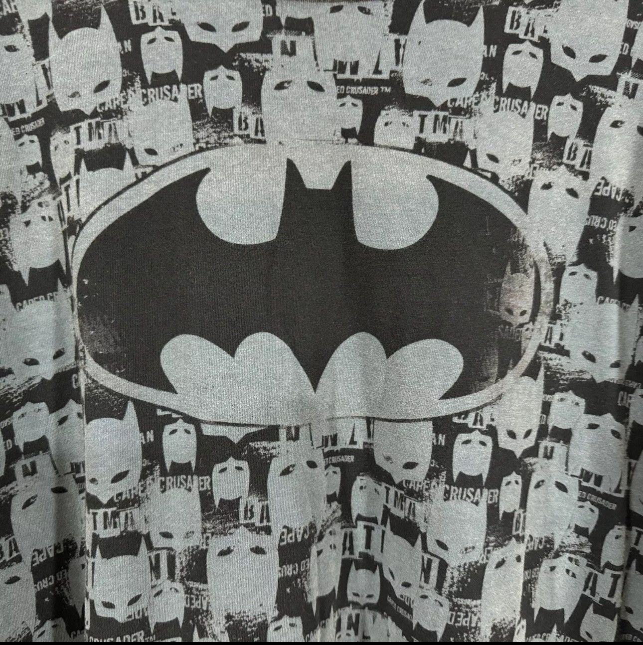 DC Comics Batman Caped Crusader AOP Logo Shirt Mens XXL Gray Black Size US XXL / EU 58 / 5 - 3 Thumbnail
