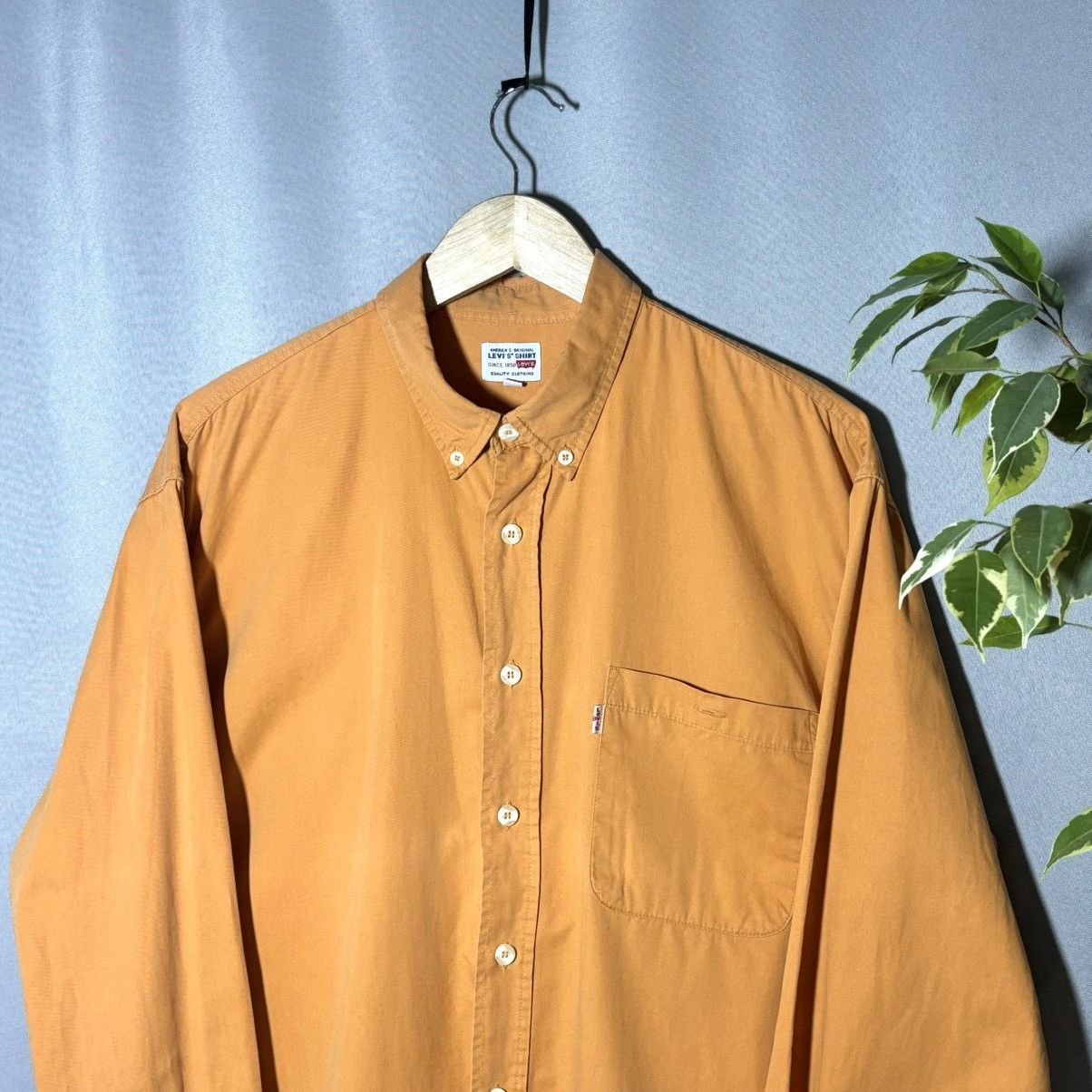 Levi's Vintage Clothing Levis vintage shirt button up USA orange cotton large Size US L / EU 52-54 / 3 - 2 Thumbnail