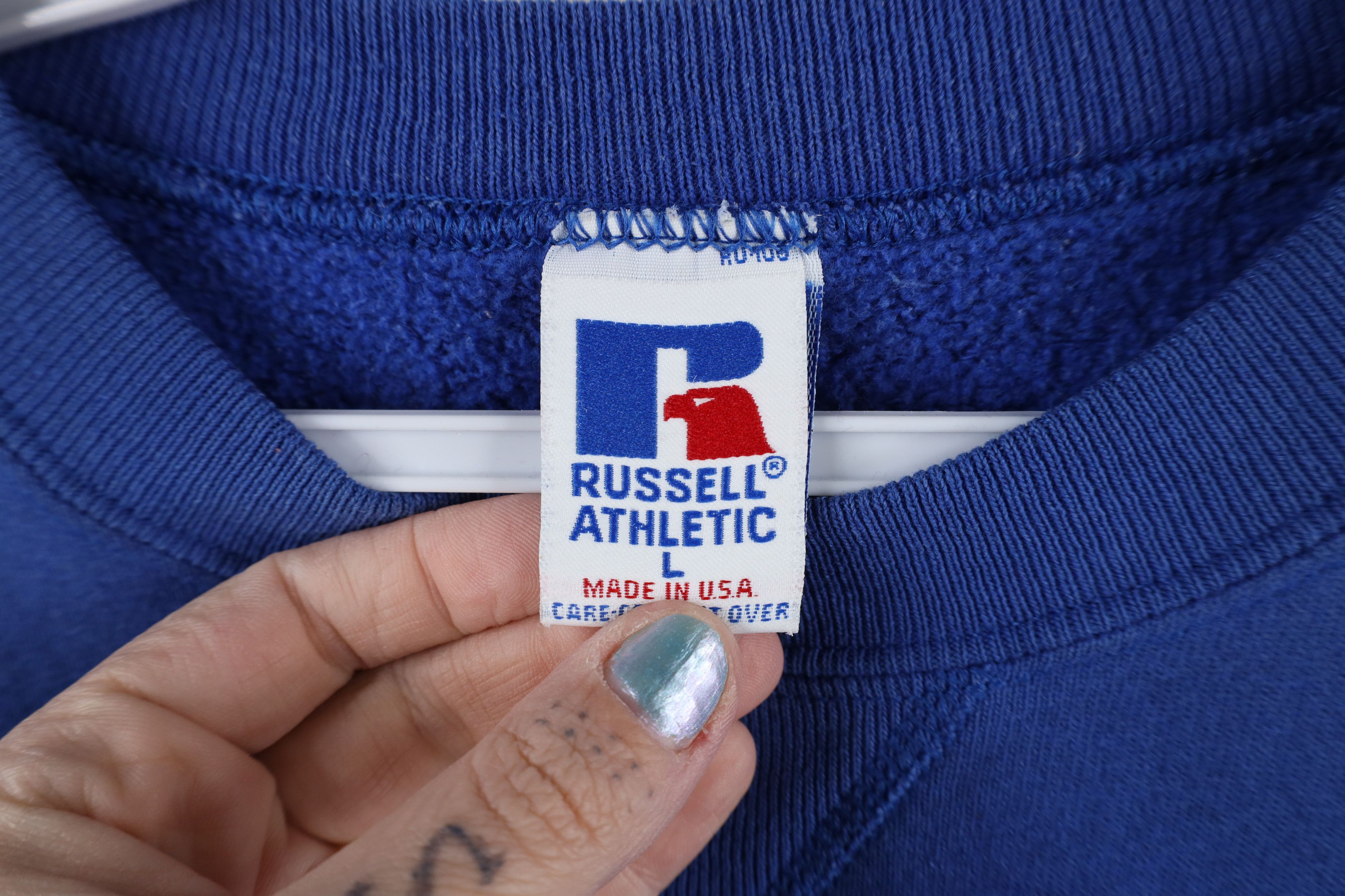 Russell Athletic Vintage 90s Russell Athletic Crewneck Sweatshirt Blue USA Size US L / EU 52-54 / 3 - 6 Thumbnail
