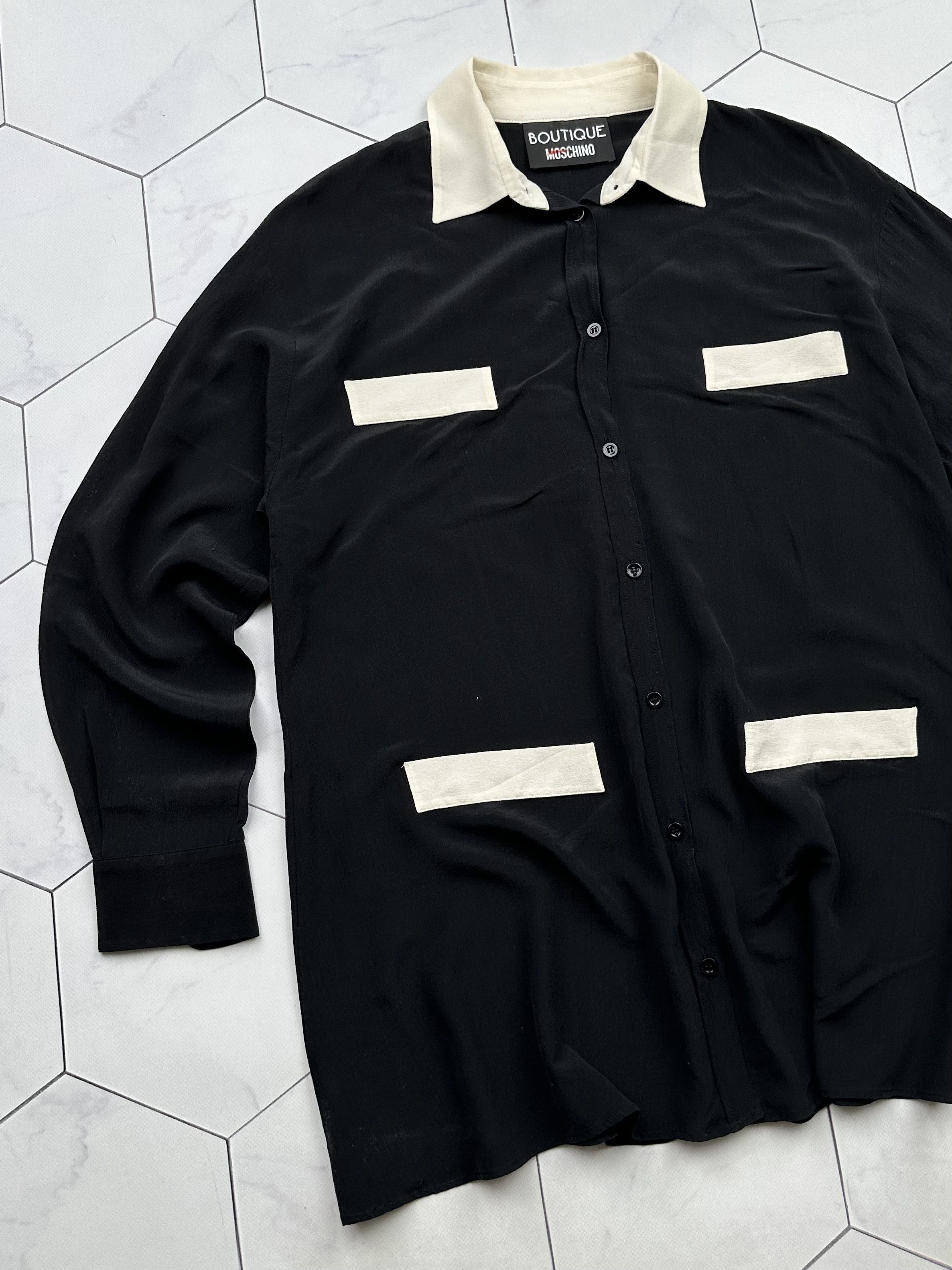Boutique Moschino Boutique Moschino Silk Blouse (B283) Size M / US 6-8 / IT 42-44 - 2 Thumbnail