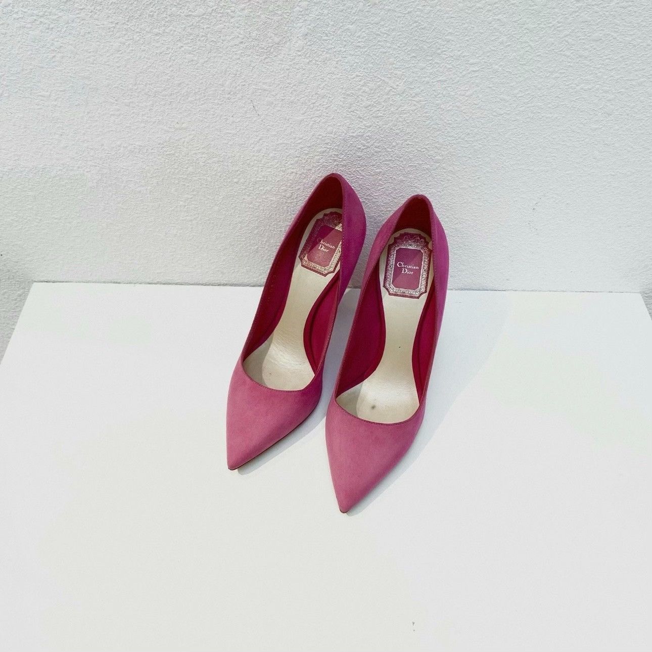 Dior Christian Dior Cherie Pointy pink suede high heels Size US 6.5 / IT 36.5 - 1 Thumbnail