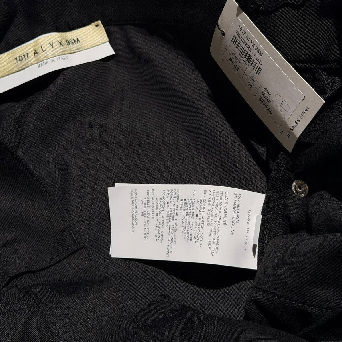 1017 ALYX 9SM Leather panel carpenter pant Size US 34 / EU 50 - 2 Thumbnail
