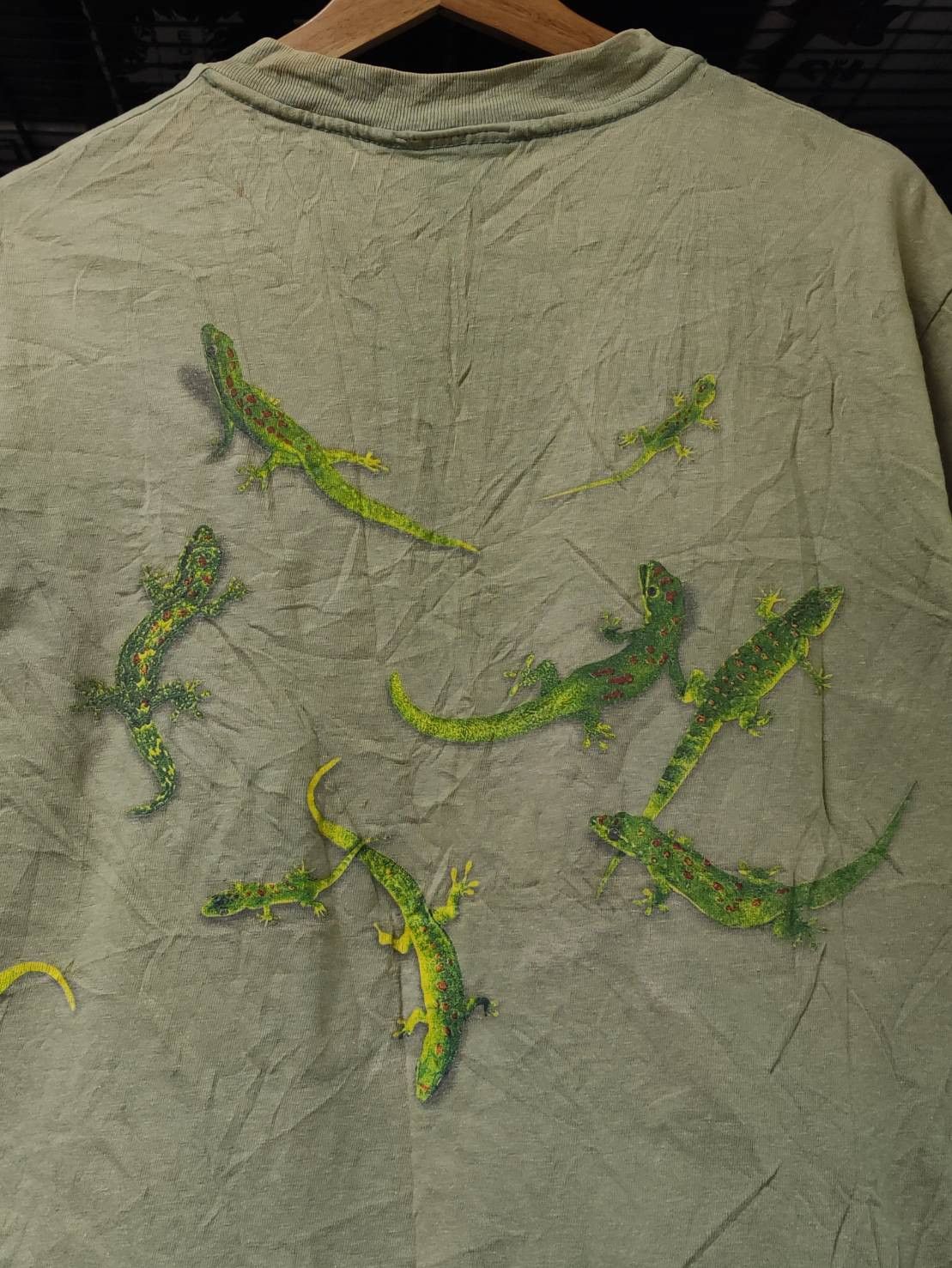 Vintage Vtg 90's Geckos All Over Print Animal T-Shirt Size US M / EU 48-50 / 2 - 8 Thumbnail