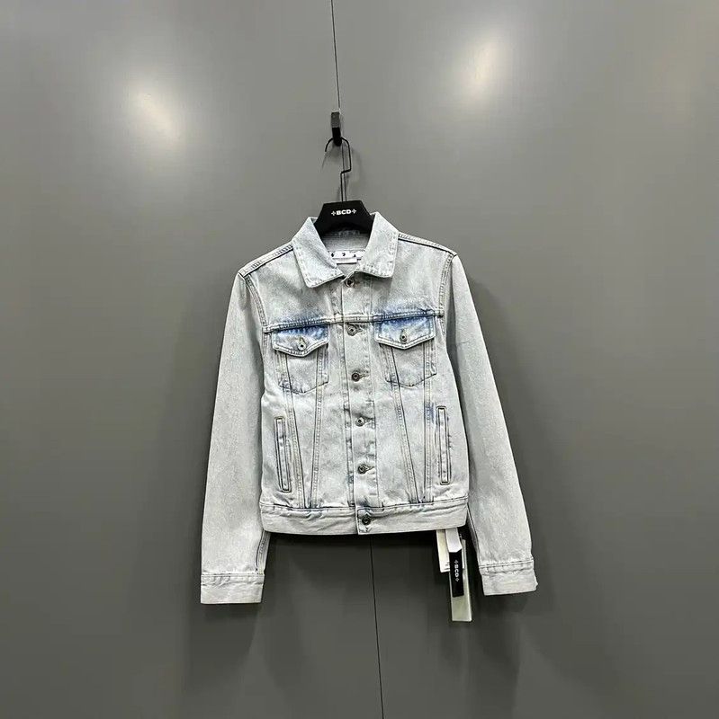 Off-White Off-White Blue Cotton Women's Jacket 0089 Size XS / US 0-2 / IT 36-38 - 1 Thumbnail
