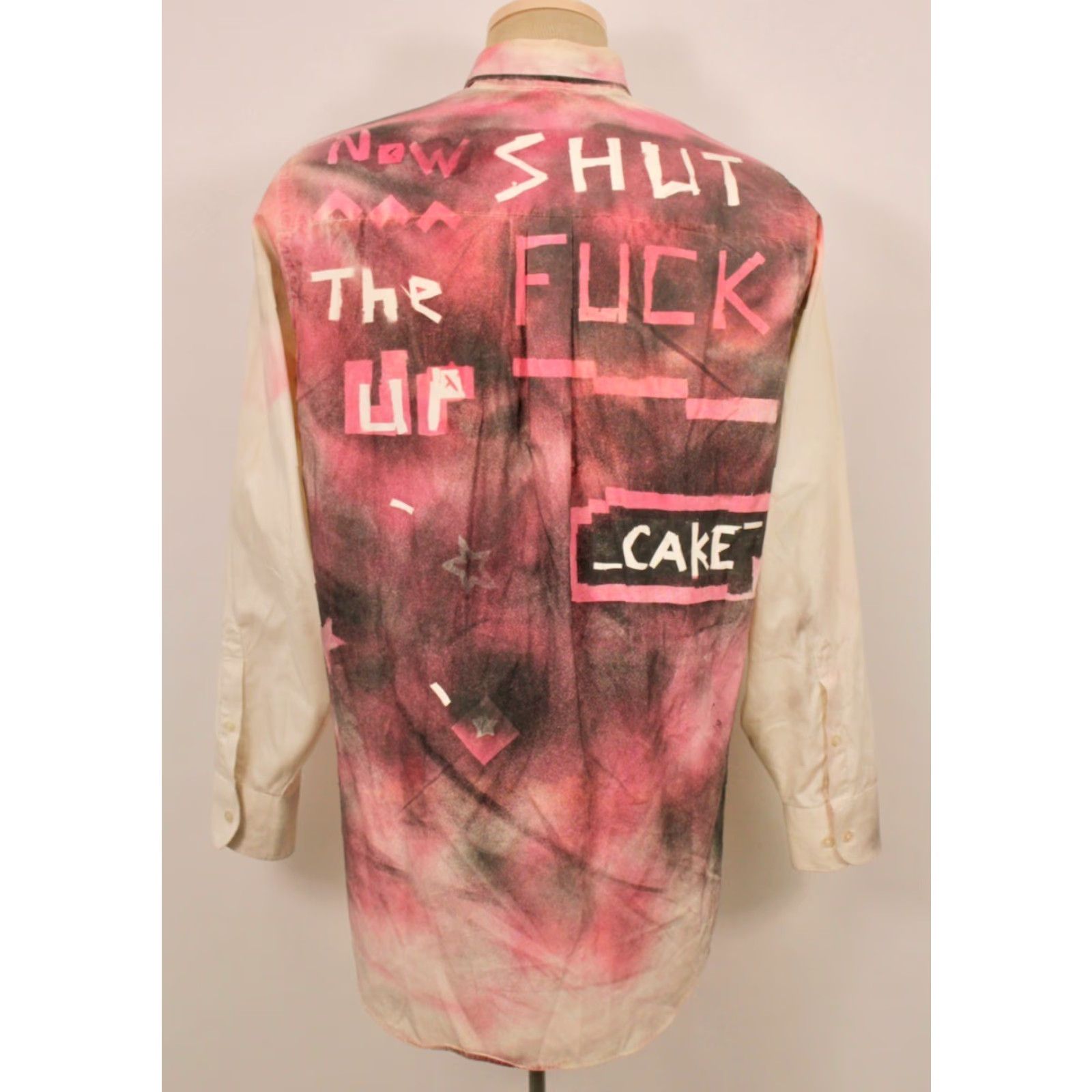 Vintage VINTAGE Men's VTG 90s Cake Band Fashion Nugget Song Lyrics Shirt Sz 16 34/35 1990s AOP Size US S / EU 44-46 / 1 - 2 Thumbnail