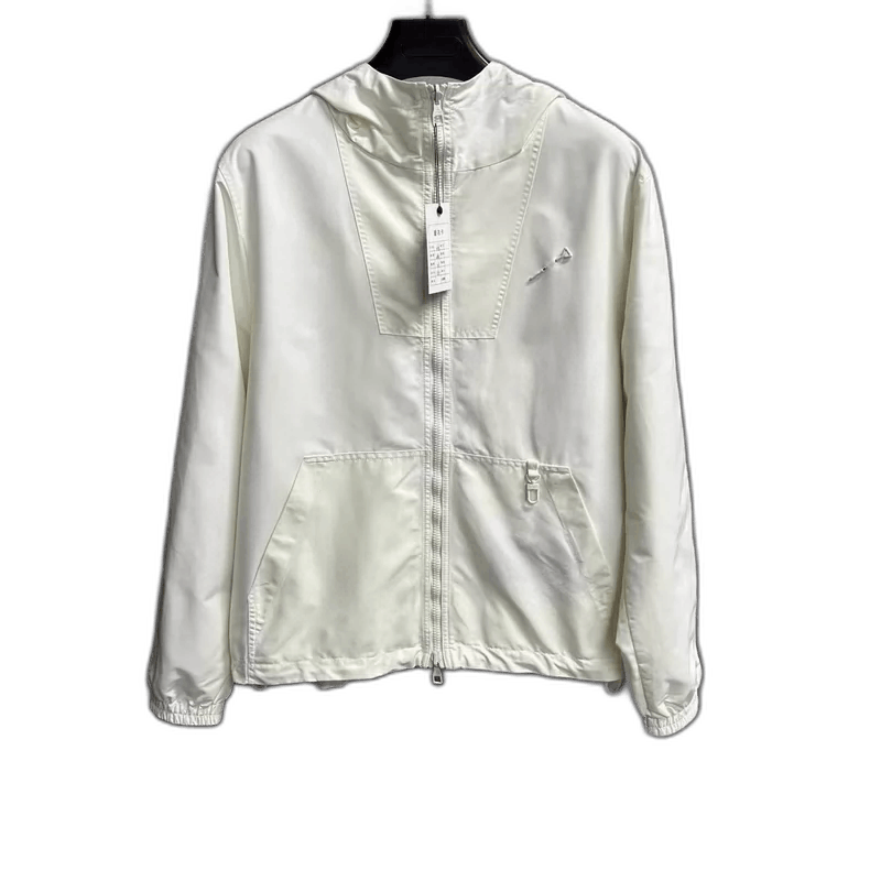 Louis Vuitton Louis Vuitton White Windbreaker with Logo Size US L / EU 52-54 / 3 - 1 Thumbnail
