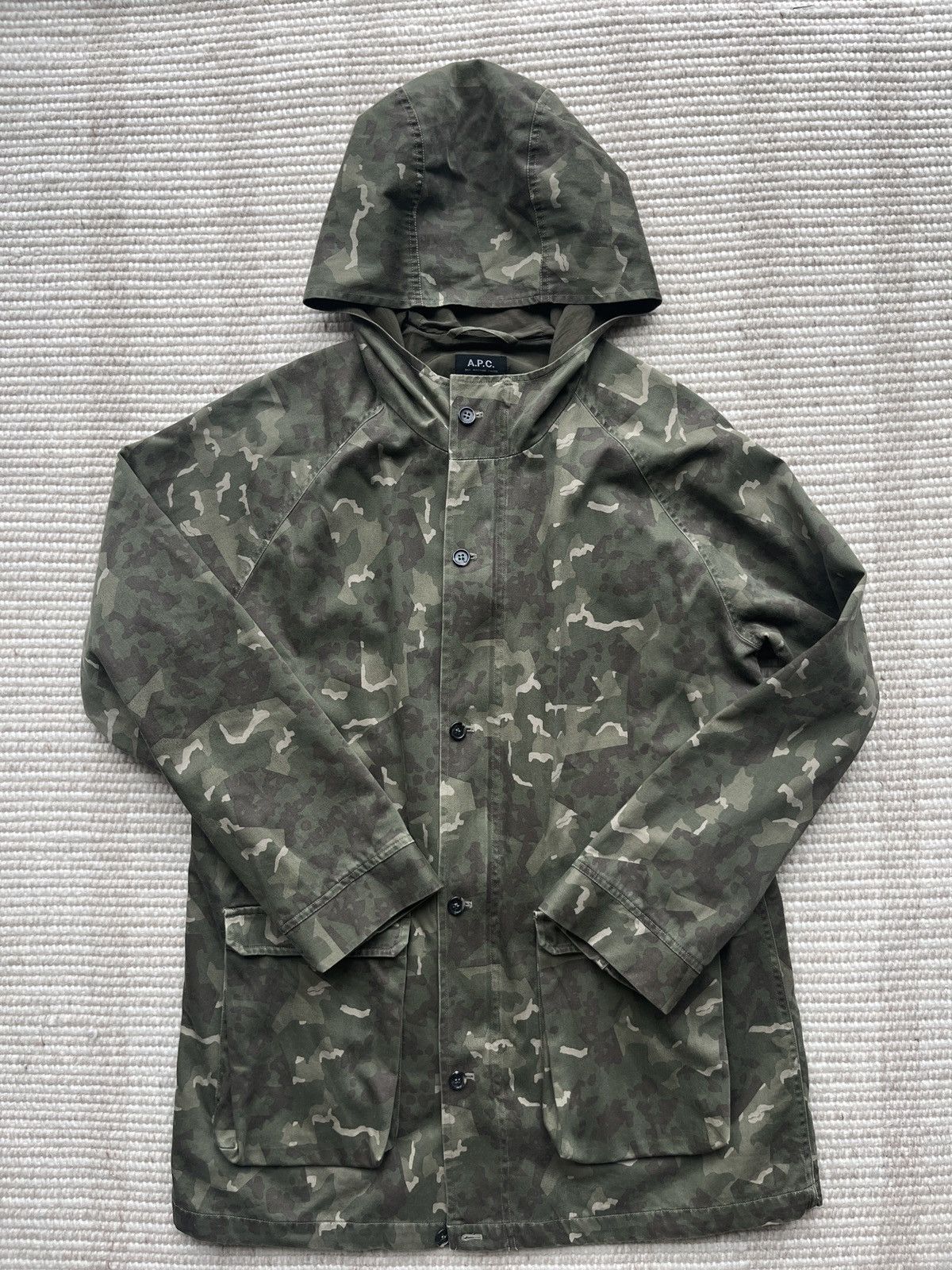 A.P.C. Camo Raglan Parka Size US L / EU 52-54 / 3 - 1 Thumbnail