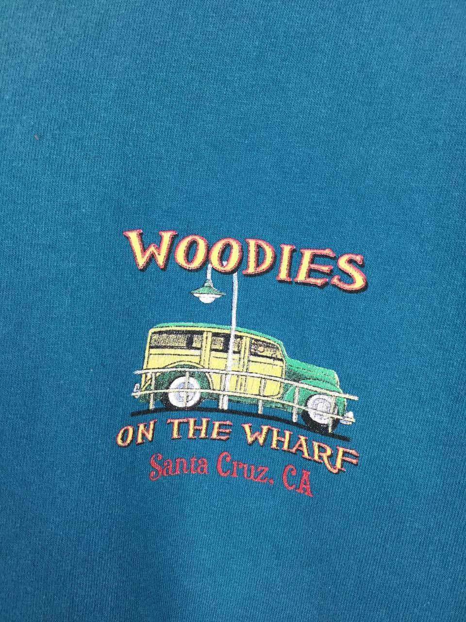 Vintage Woodies On The Wharf Santa Cruz 2016 Woodie Cars Event Tee Size US XL / EU 56 / 4 - 10 Thumbnail
