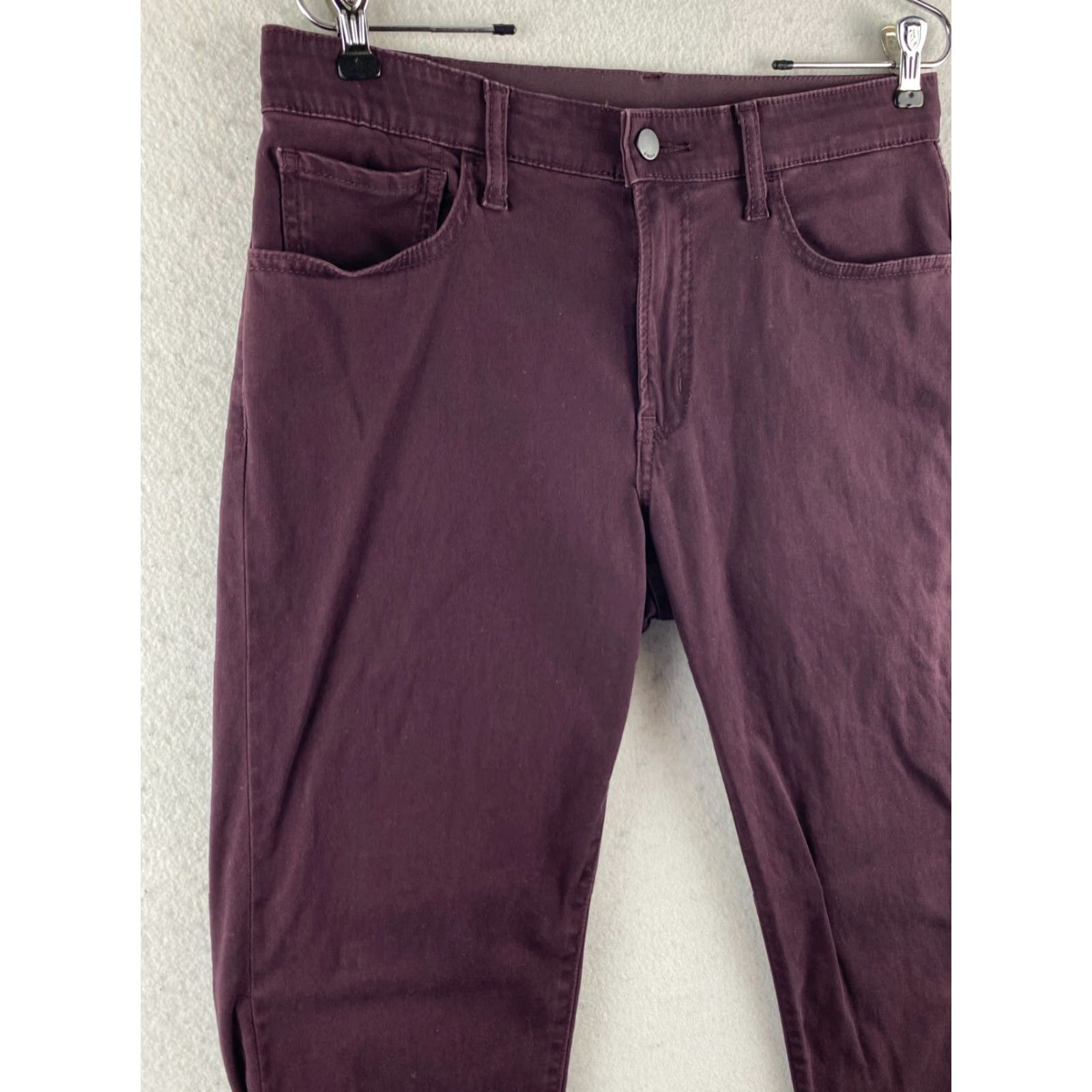 Uniqlo Uniqlo Jeans Womens 6 Maroon Skinny Elastic Drawstring Waist Dark Wash Denim Size 28" / US 6 / IT 42 - 4 Thumbnail