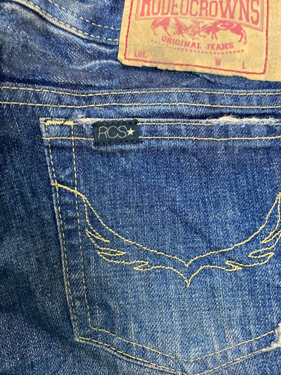 Japanese Brand rodeo crowns japanese brand distressed denim nice design Size 31" - 4 Thumbnail