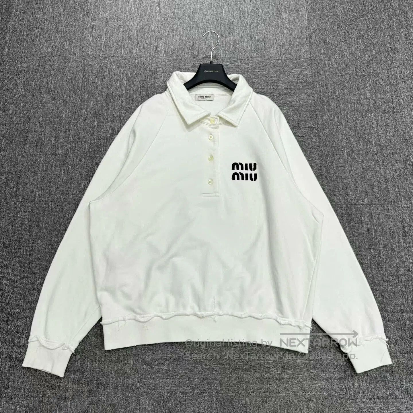 Miu Miu miu miu embroidered collar sweatshirt. Size M / US 6-8 / IT 42-44 - 1 Thumbnail