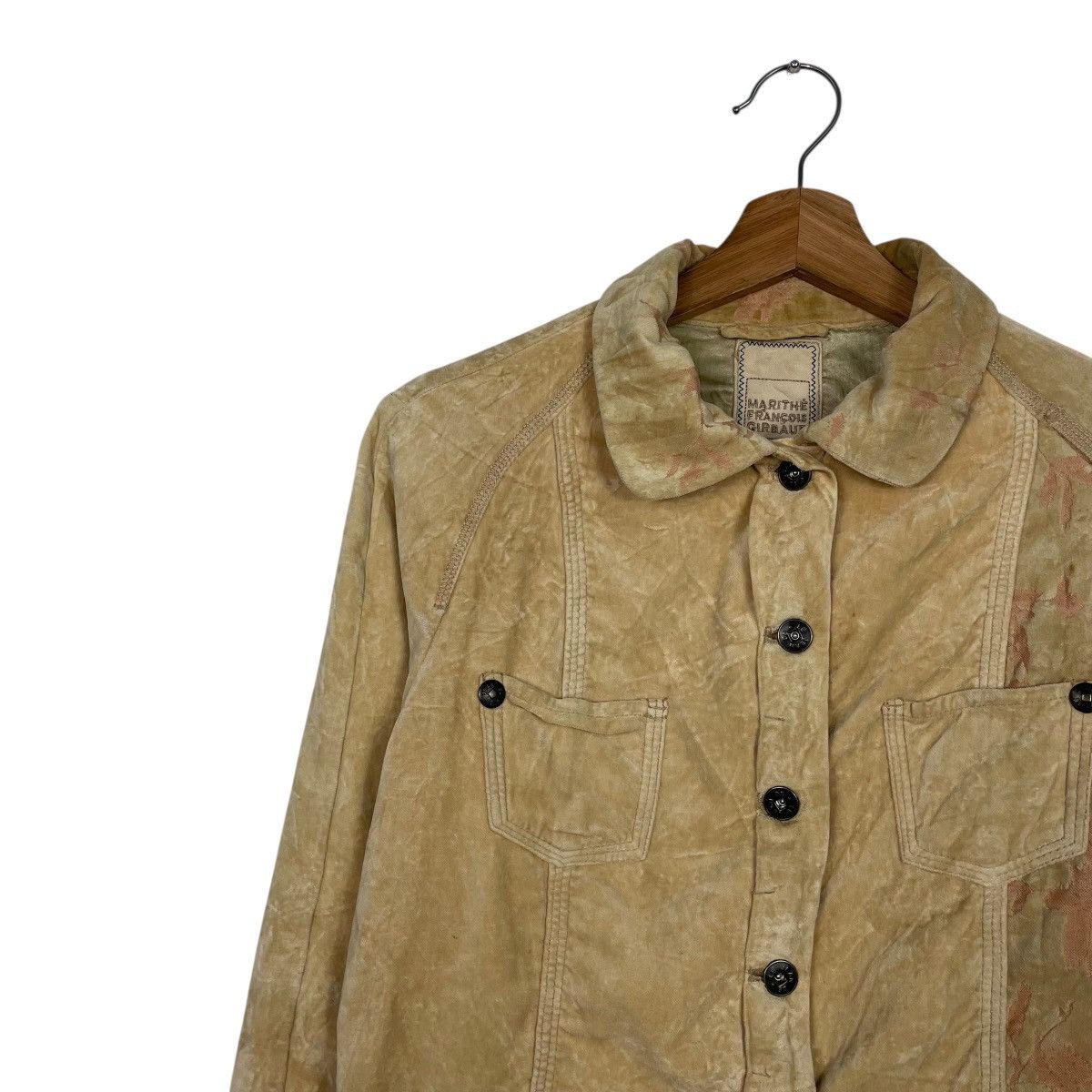 Marithe + Francois Girbaud Marithe Francoise Girbaud Flower Design Velour Jacket Size XS / US 0-2 / IT 36-38 - 6 Thumbnail