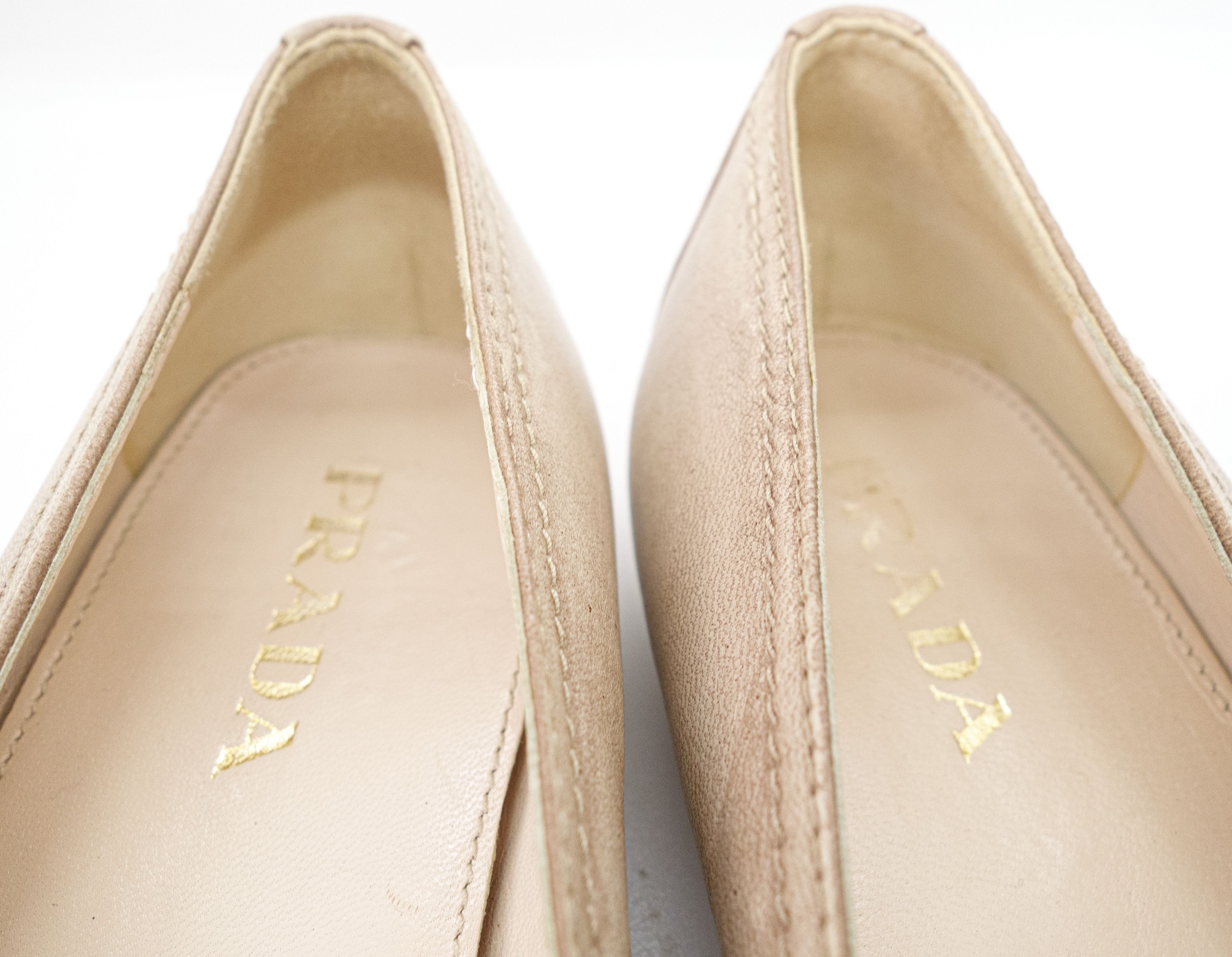 Prada Leather Boat Ballet Shoes Size US 7 / IT 37 - 7 Thumbnail