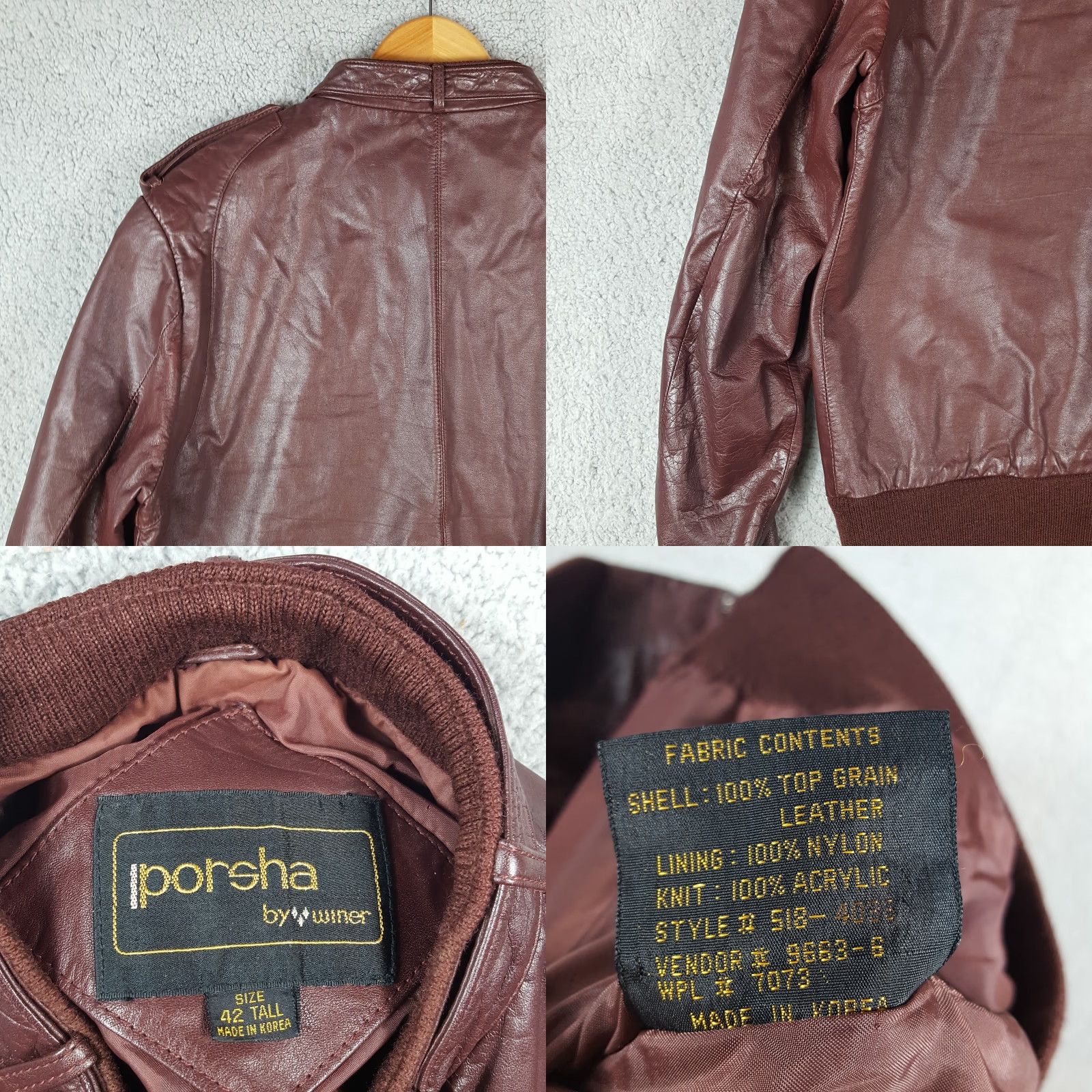 Vintage VINTAGE 80s Leather Cafe Racer Motorcycle Jacket Men’s Size 42 Tall Biker Bomber Retro Outerwear Size US XS / EU 42 / 0 - 8 Thumbnail