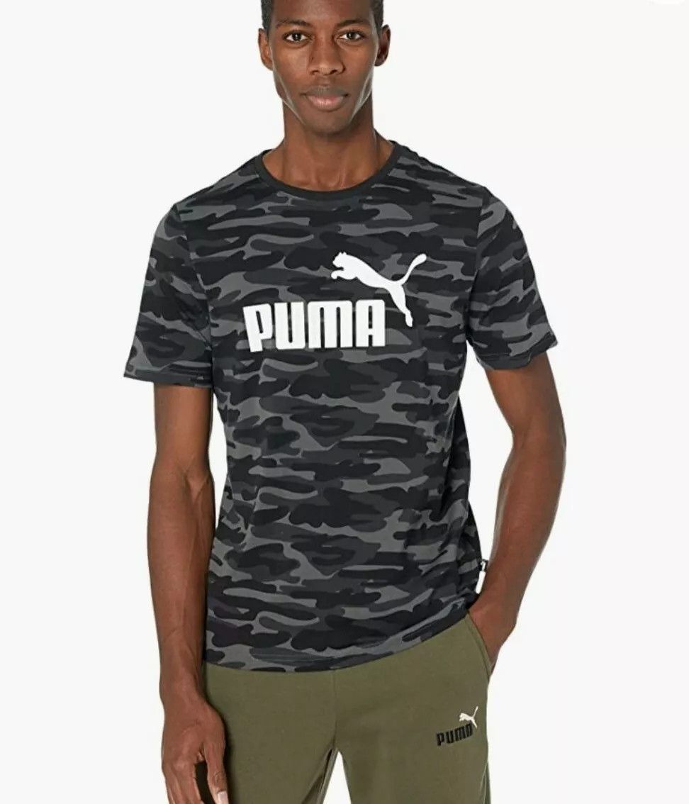 Puma Puma Camo Short Sleeve SS Shirt Cat Black Grey XL 845721-01 Size US XL / EU 56 / 4 - 1 Thumbnail