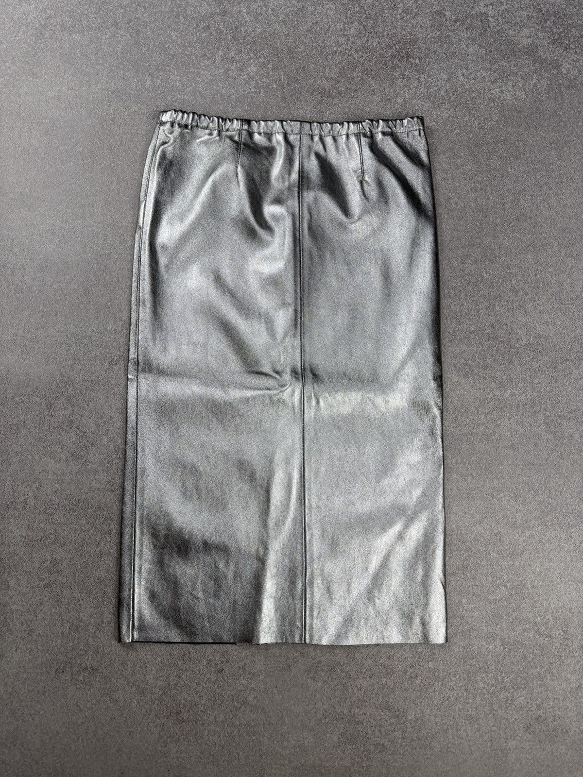 Zadig & Voltaire Zadig & Voltaire Jaden Cuir Silver Skirt Size 34 Size 24" / US 00 / IT 34 - 1 Thumbnail