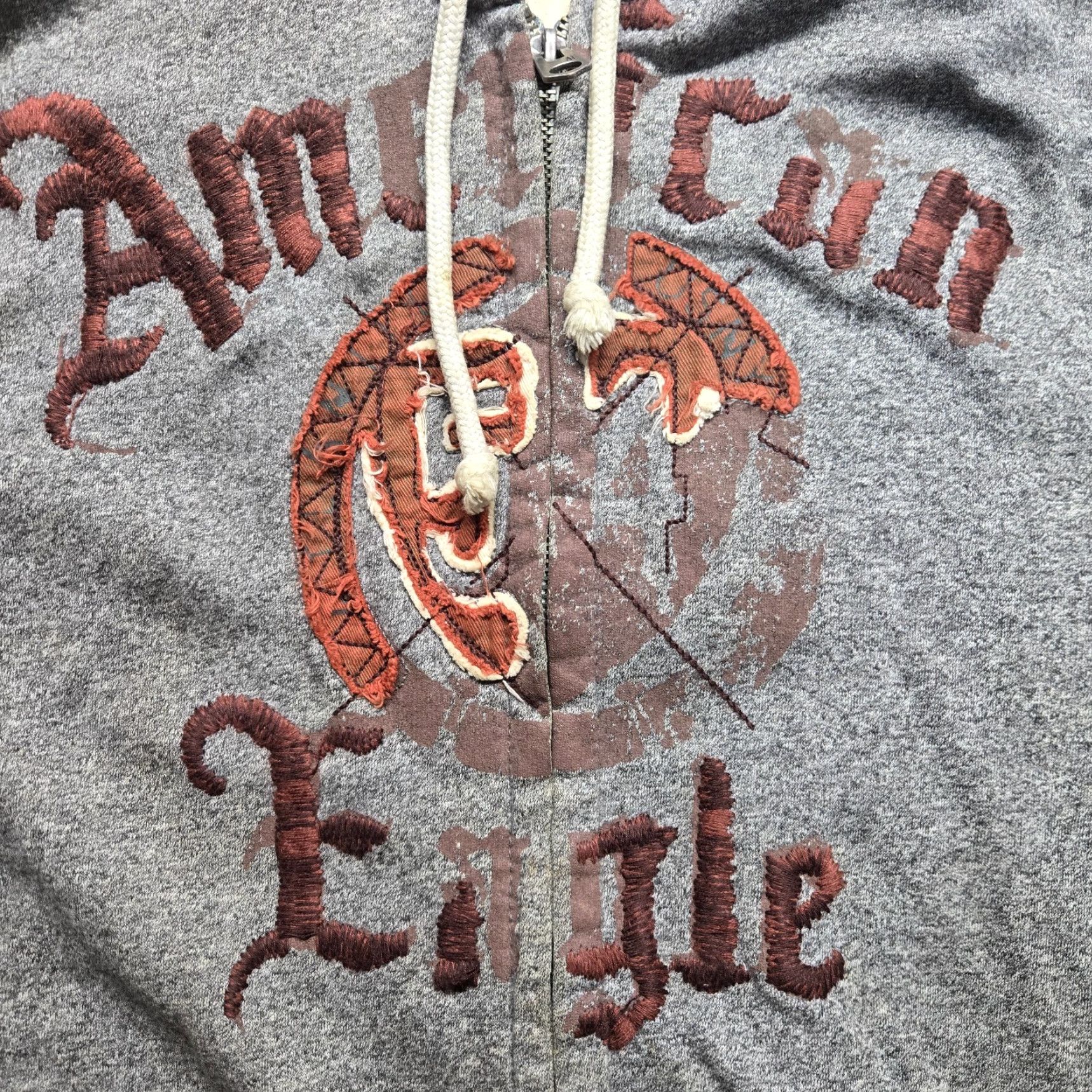 American Eagle Outfitters American Eagle Outfitters Hoodie Mens XL Gray Sweatshirt Long Sleeve Pullover Graphic Print Heavyweight Logo Pockets Furthest? Size US XL / EU 56 / 4 - 2 Thumbnail