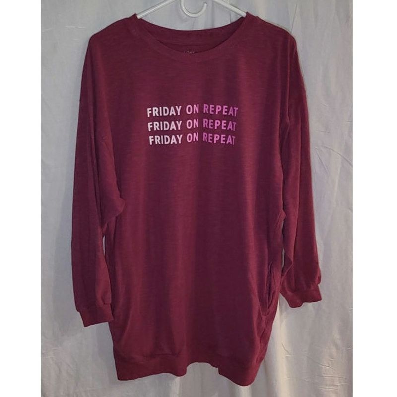 Gap GAP Women's Sweatshirt Tunic Crushed Berry Dress Size Medium Size M / US 6-8 / IT 42-44 - 1 Thumbnail