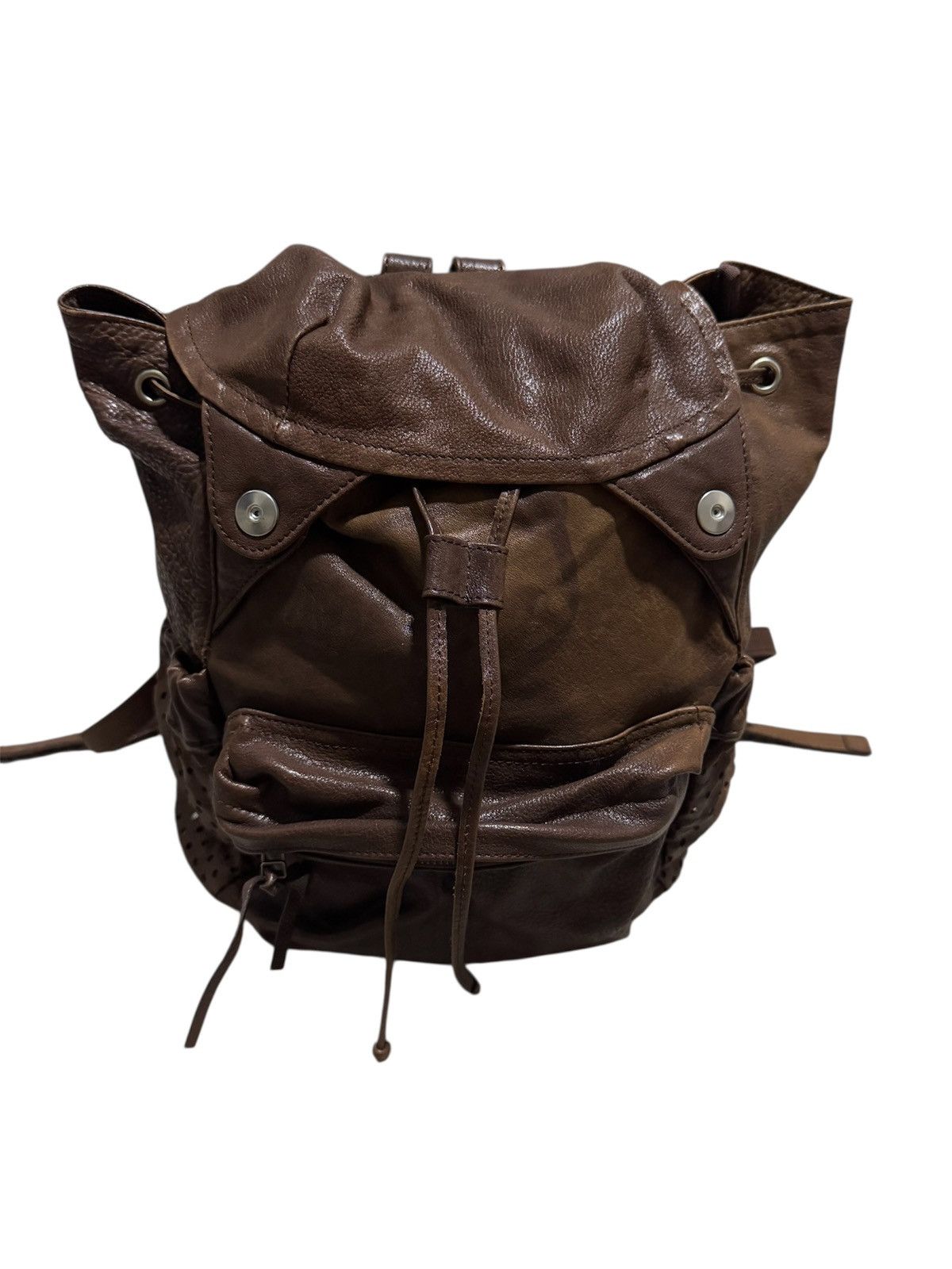 Genuine Leather × If Six Was Nine × Japanese Brand Brown Leather “ARCHI” Multi Pocket Backpack Rucksack Size ONE SIZE - 2 Thumbnail