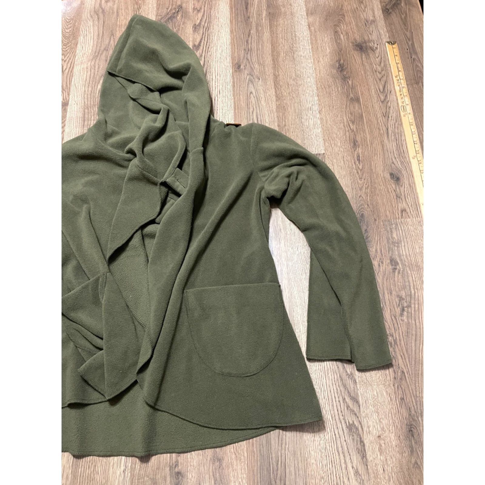 Vintage The Collection Royal Sweater Cardigan Open Hooded Woman M Green Regular XS? Size M / US 6-8 / IT 42-44 - 4 Thumbnail