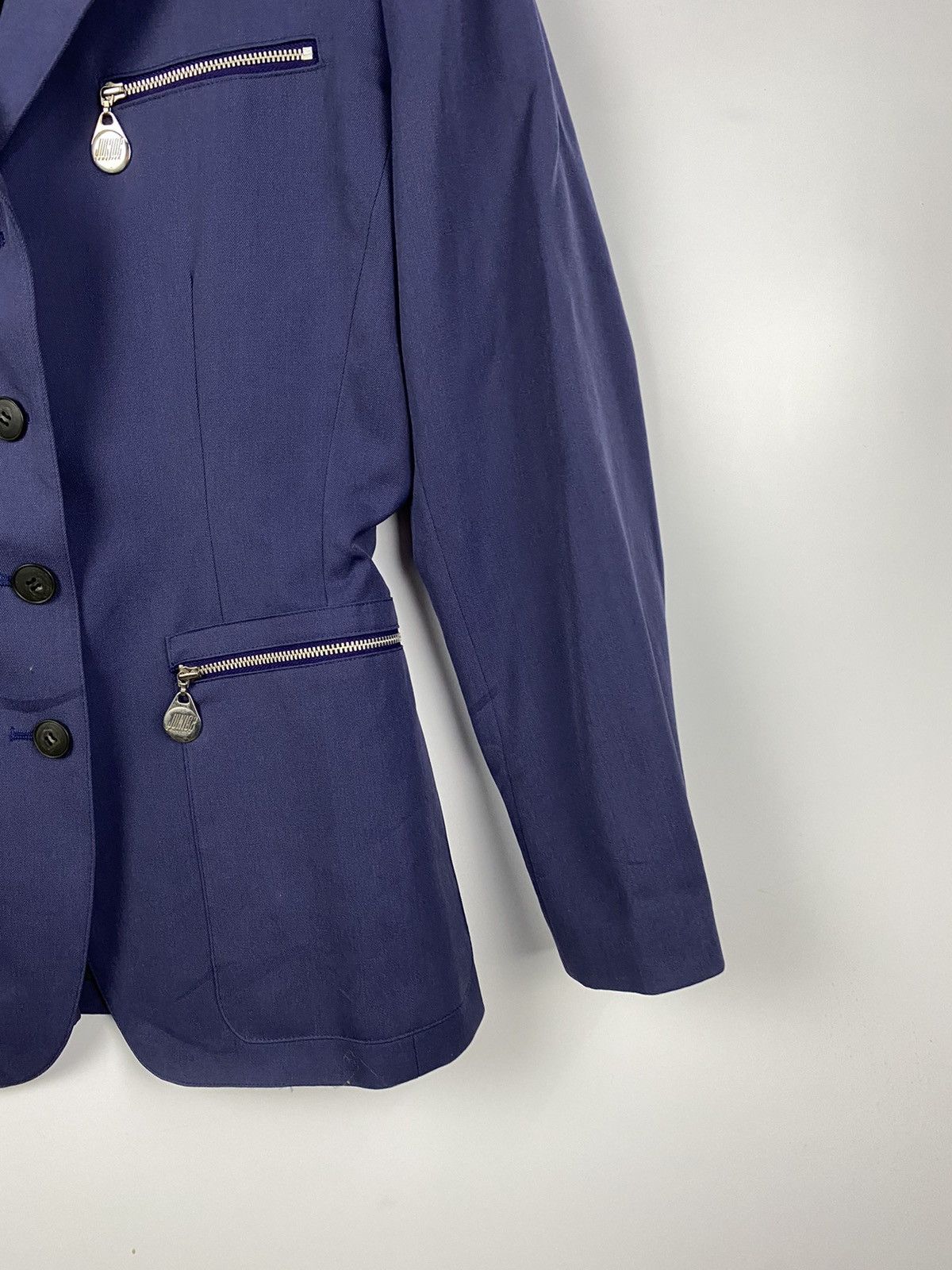 Jean Paul Gaultier ✅️Vintage Junior Gaultier Blazer Jacket Purple Size M / US 6-8 / IT 42-44 - 5 Thumbnail
