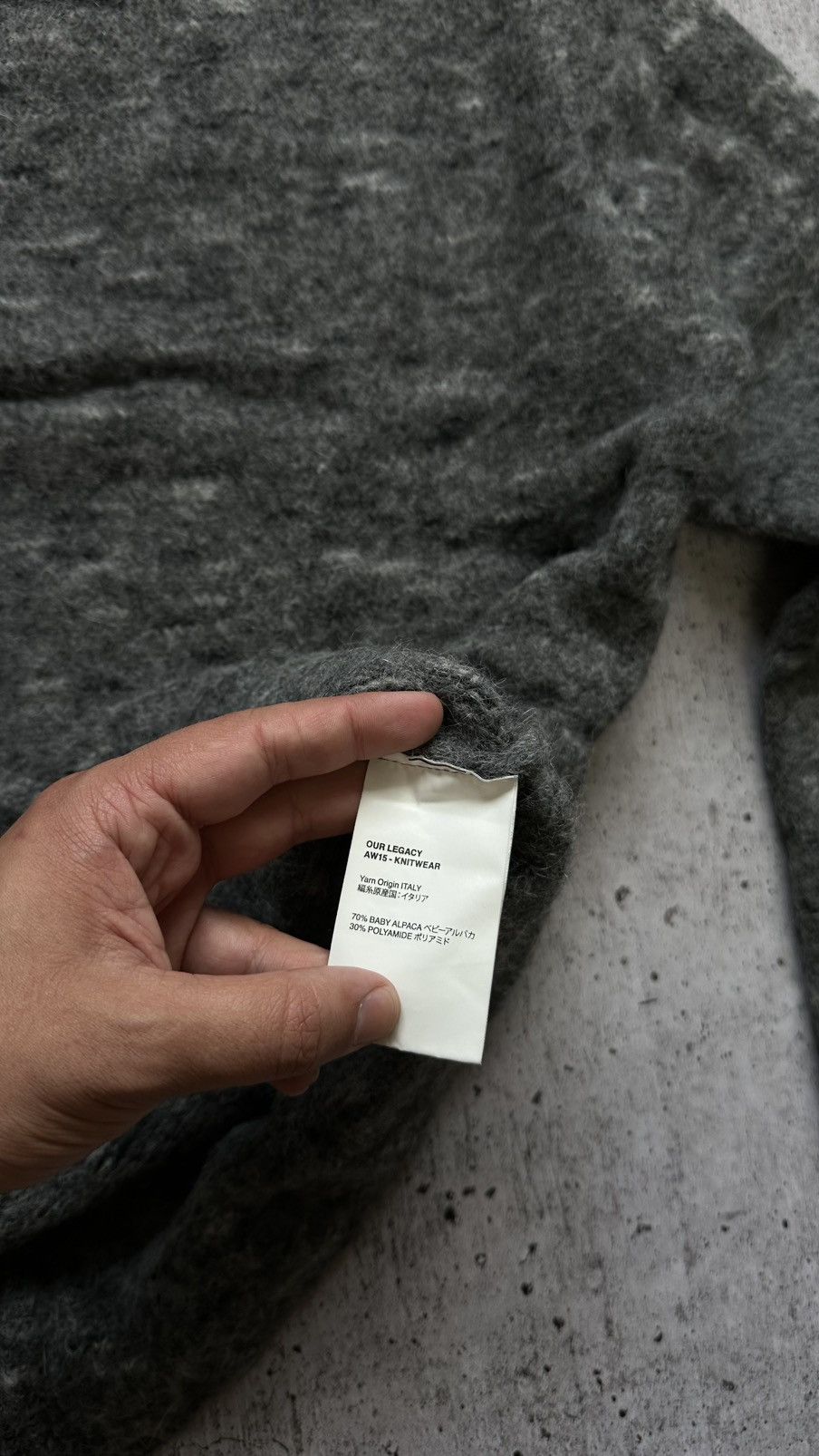 Our Legacy Our Legacy AW15 Alpaca Wool Grey Sweater Size US M / EU 48-50 / 2 - 13 Thumbnail