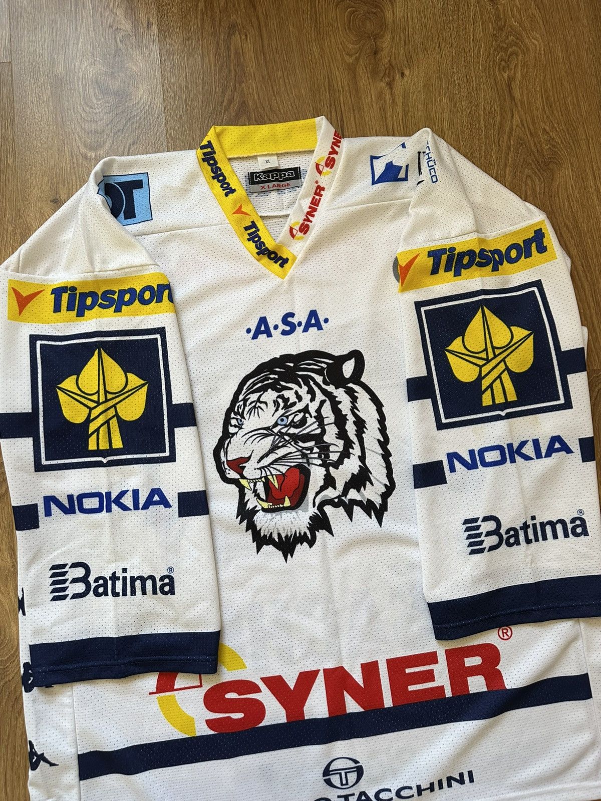 Kappa × NHL Bili Tygri Liberec Kappa 2006 2007 Hockey Jersey #22 Sachl Size US XL / EU 56 / 4 - 3 Thumbnail